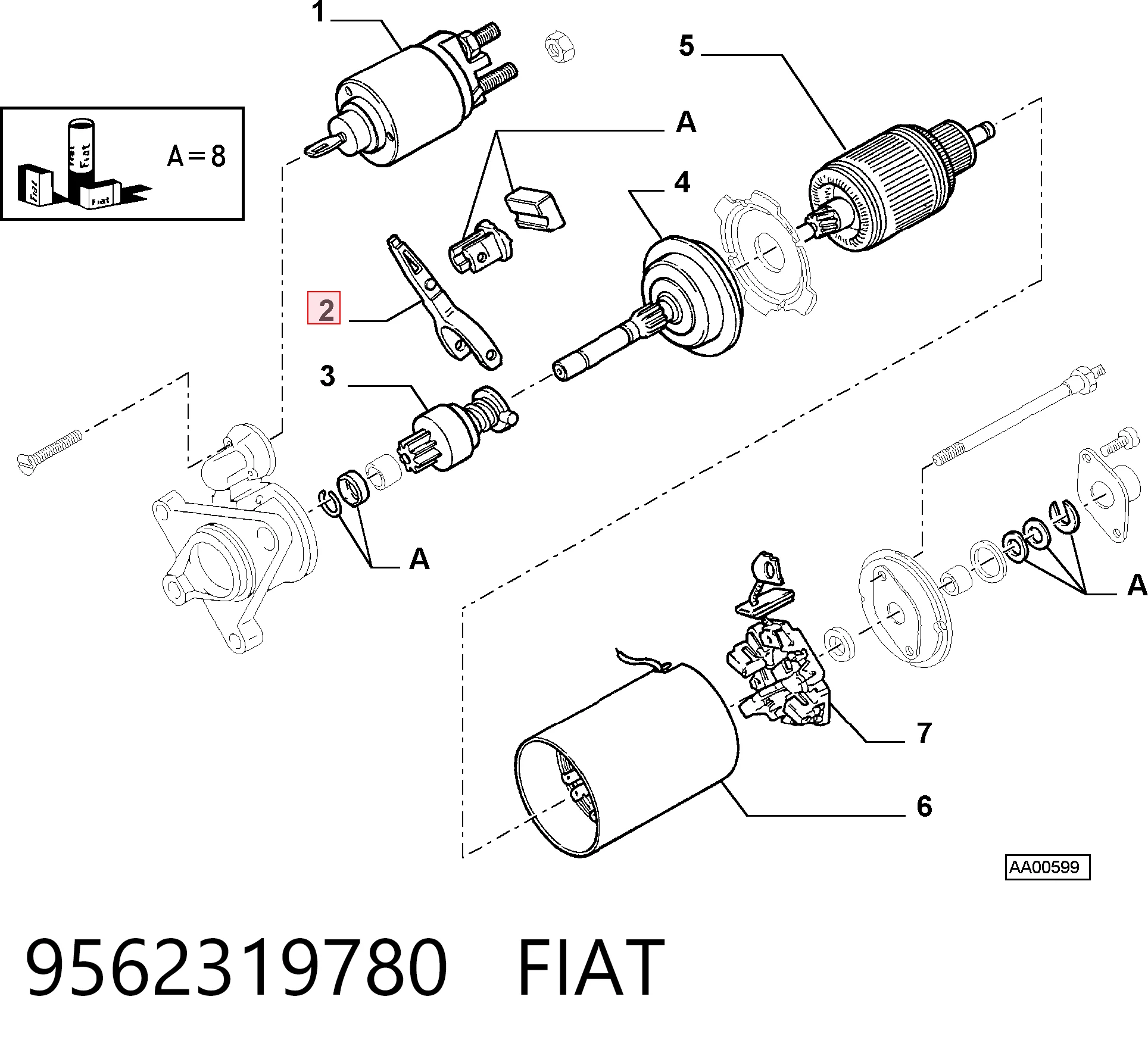 9562319780 Fiat/Alfa/Lancia
