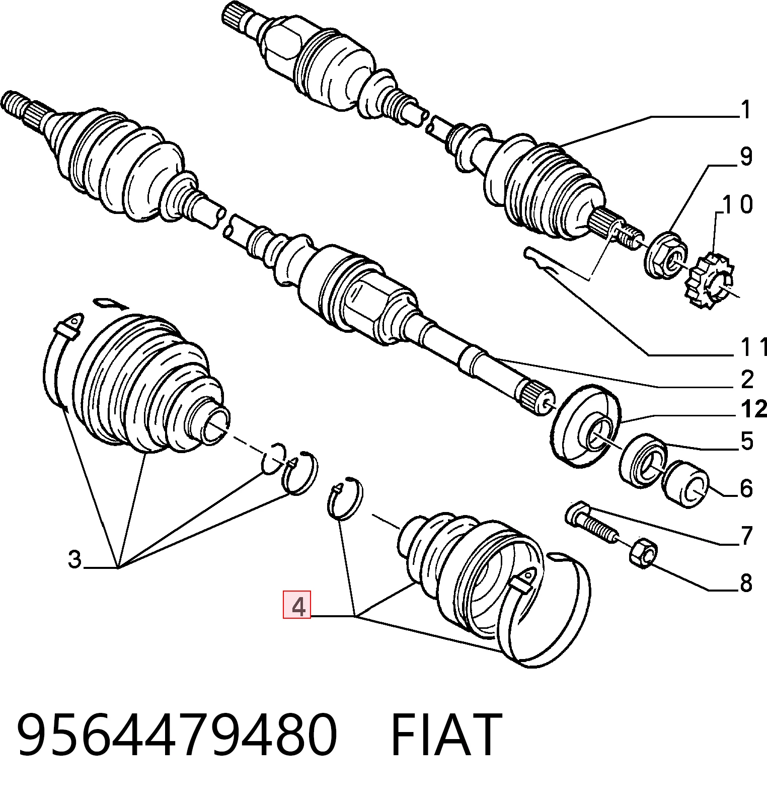 9564479480 Fiat/Alfa/Lancia