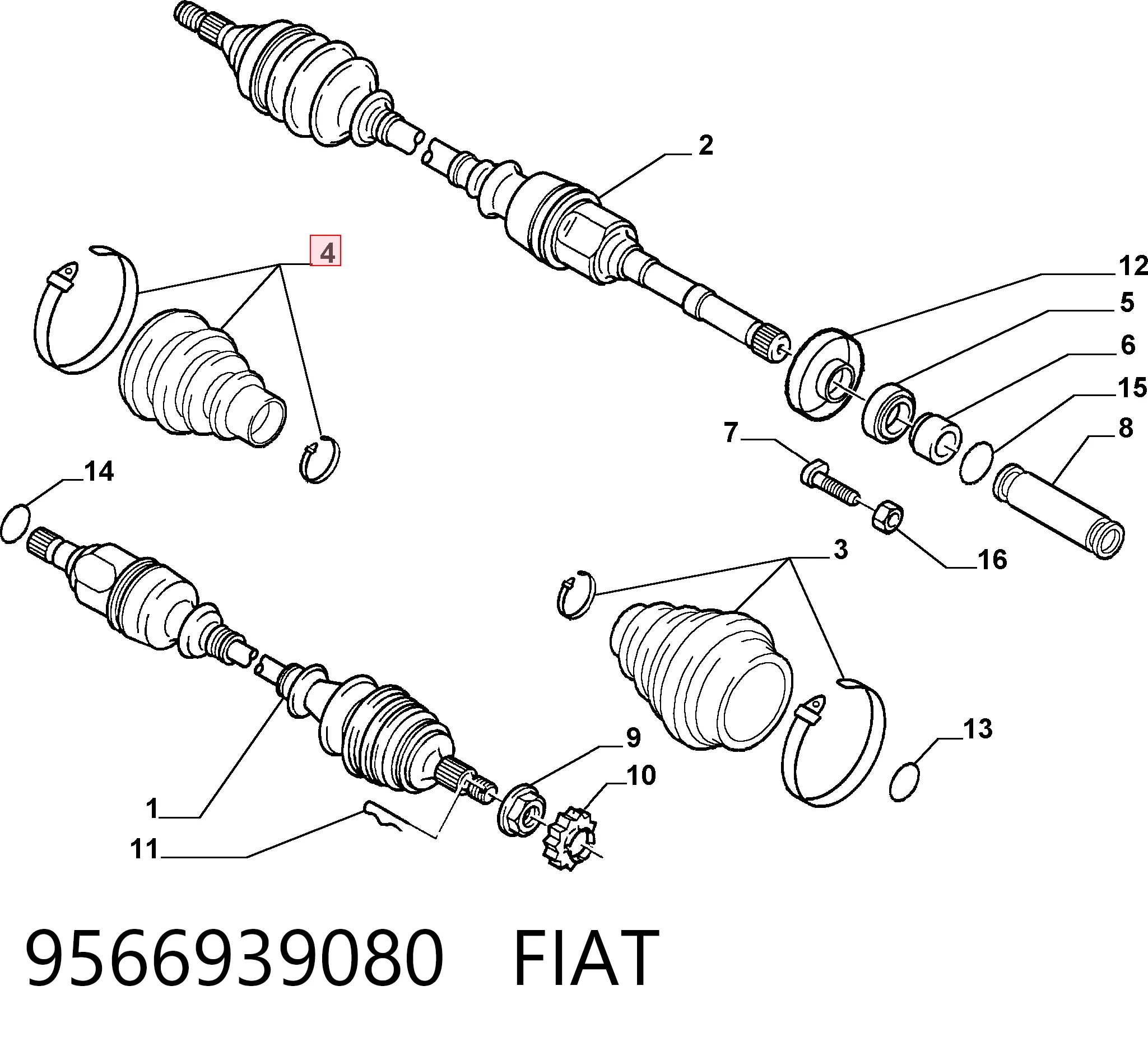 9566939080 Fiat/Alfa/Lancia