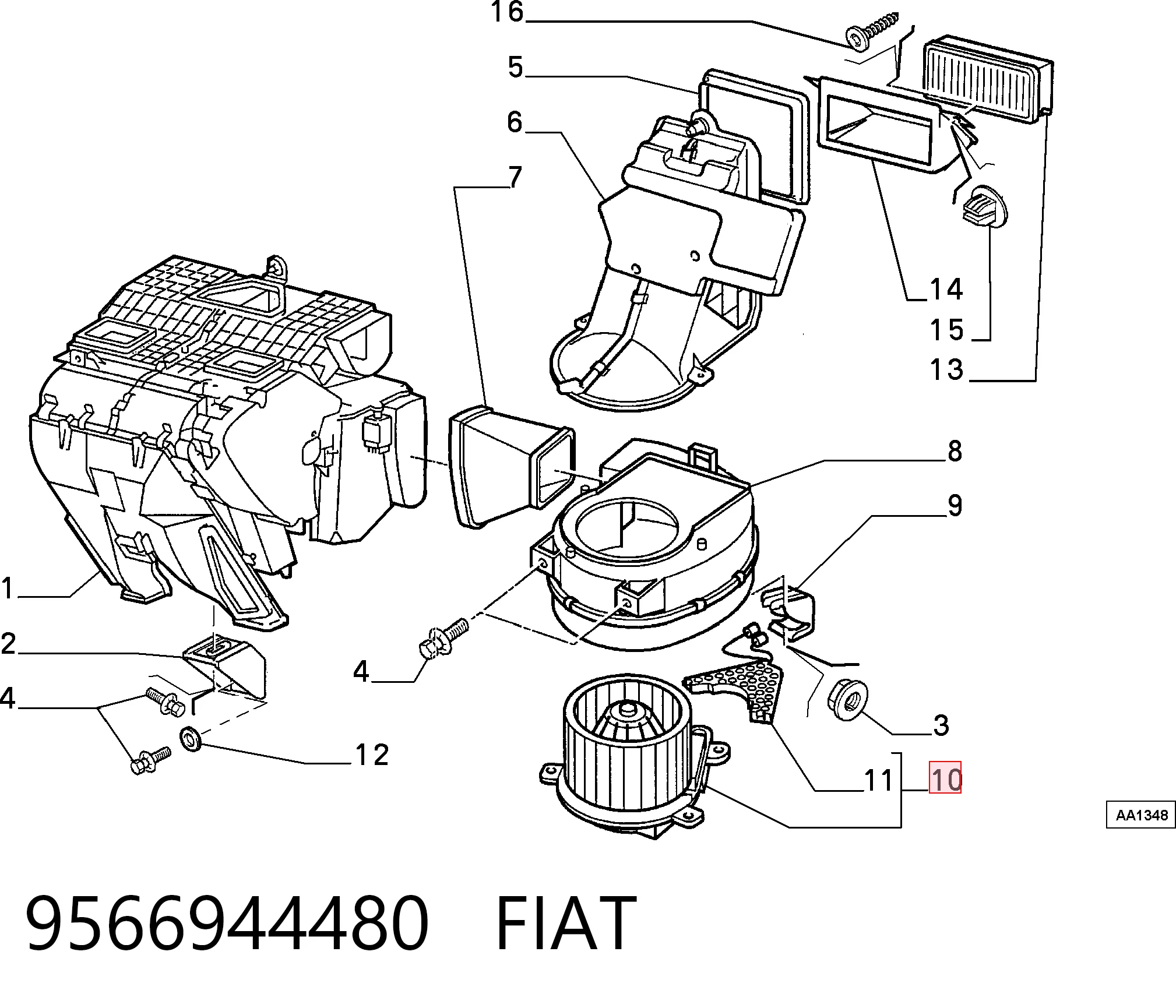 9566944480 Fiat/Alfa/Lancia