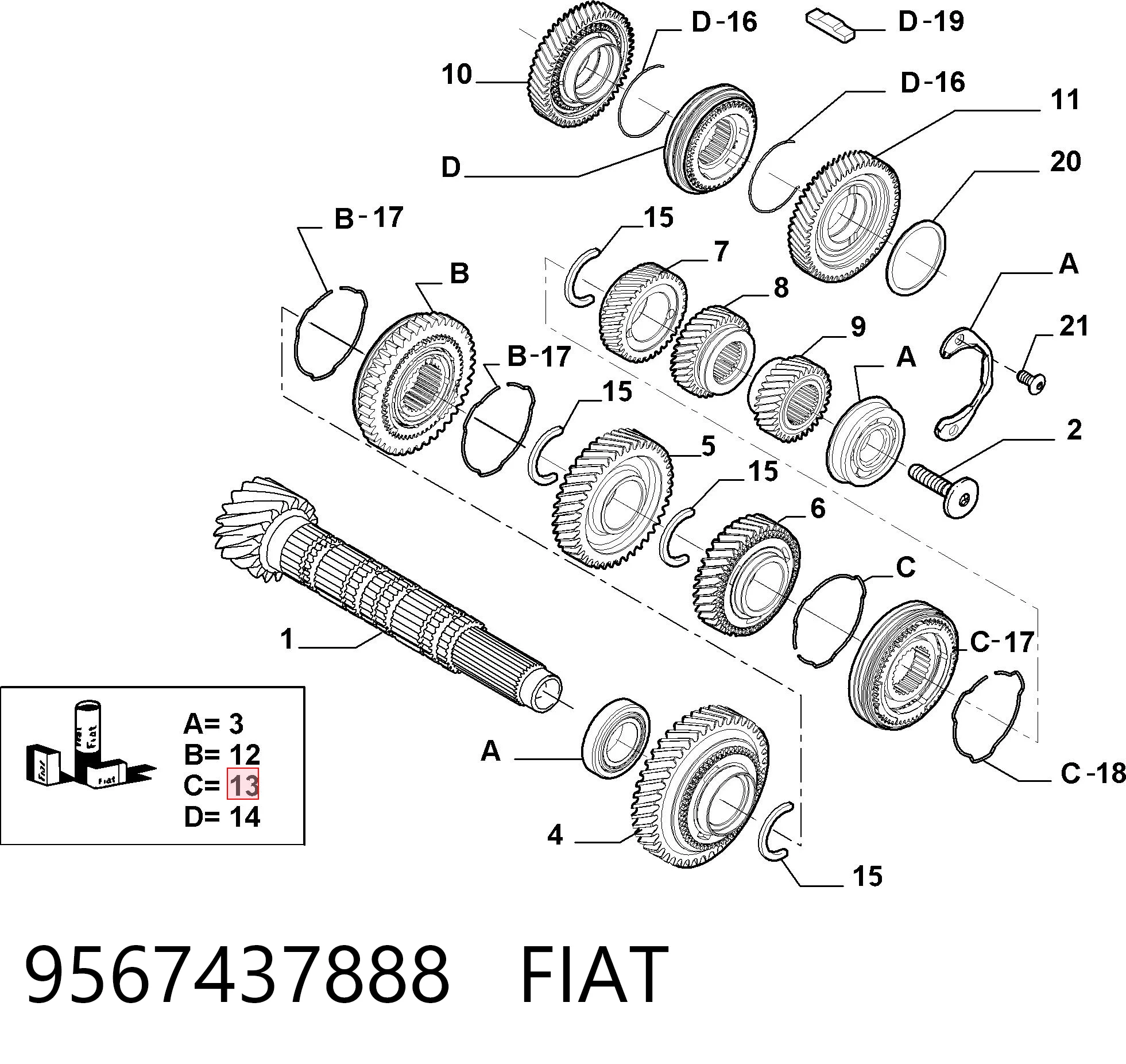 9567437888 Fiat/Alfa/Lancia