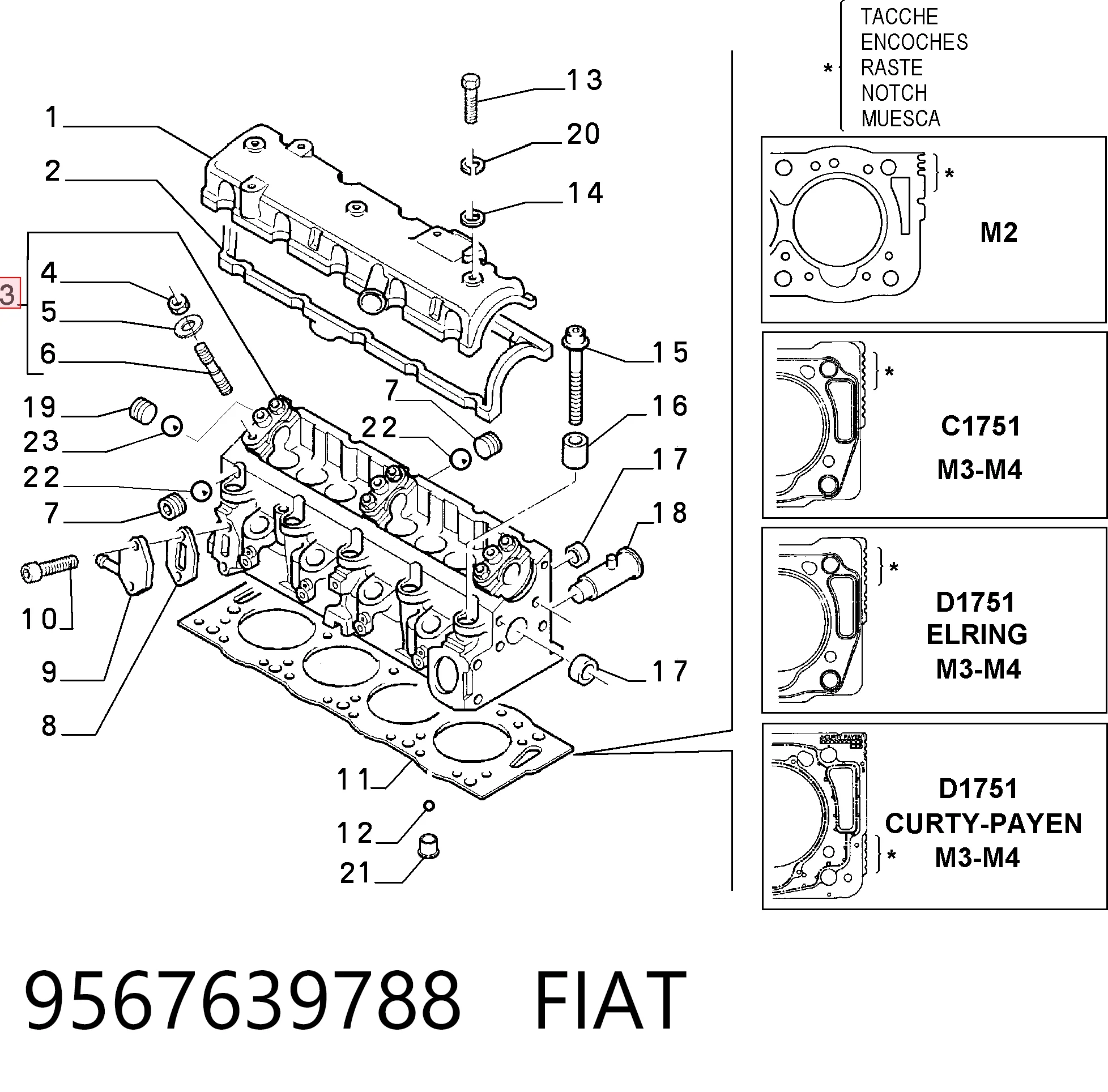 9567639788 Fiat/Alfa/Lancia