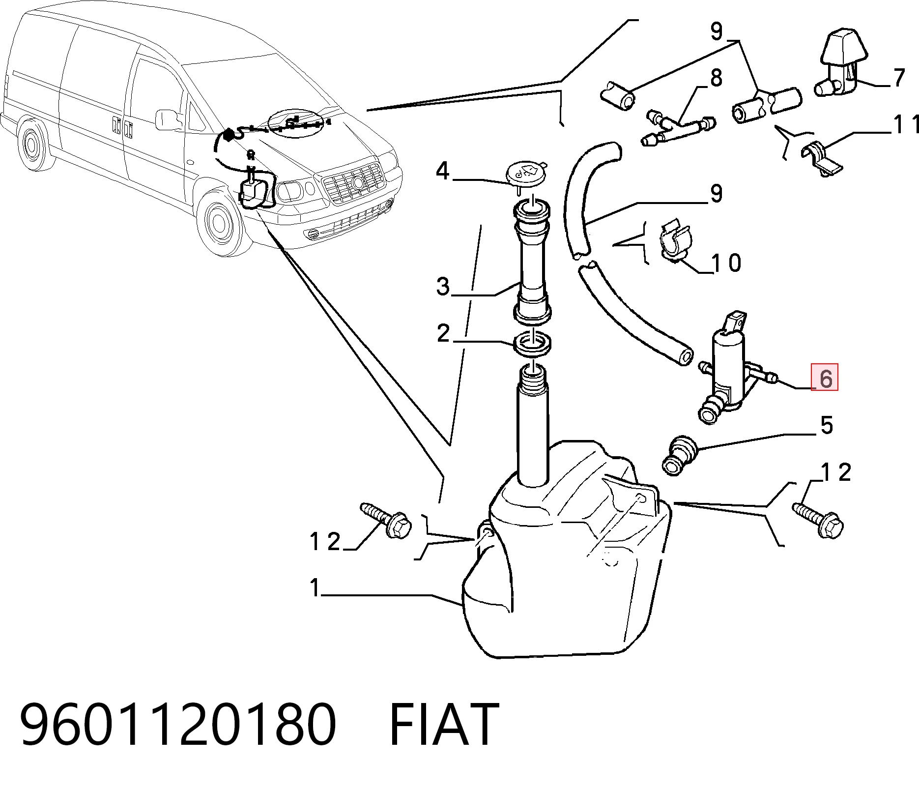 9601120180 Fiat/Alfa/Lancia