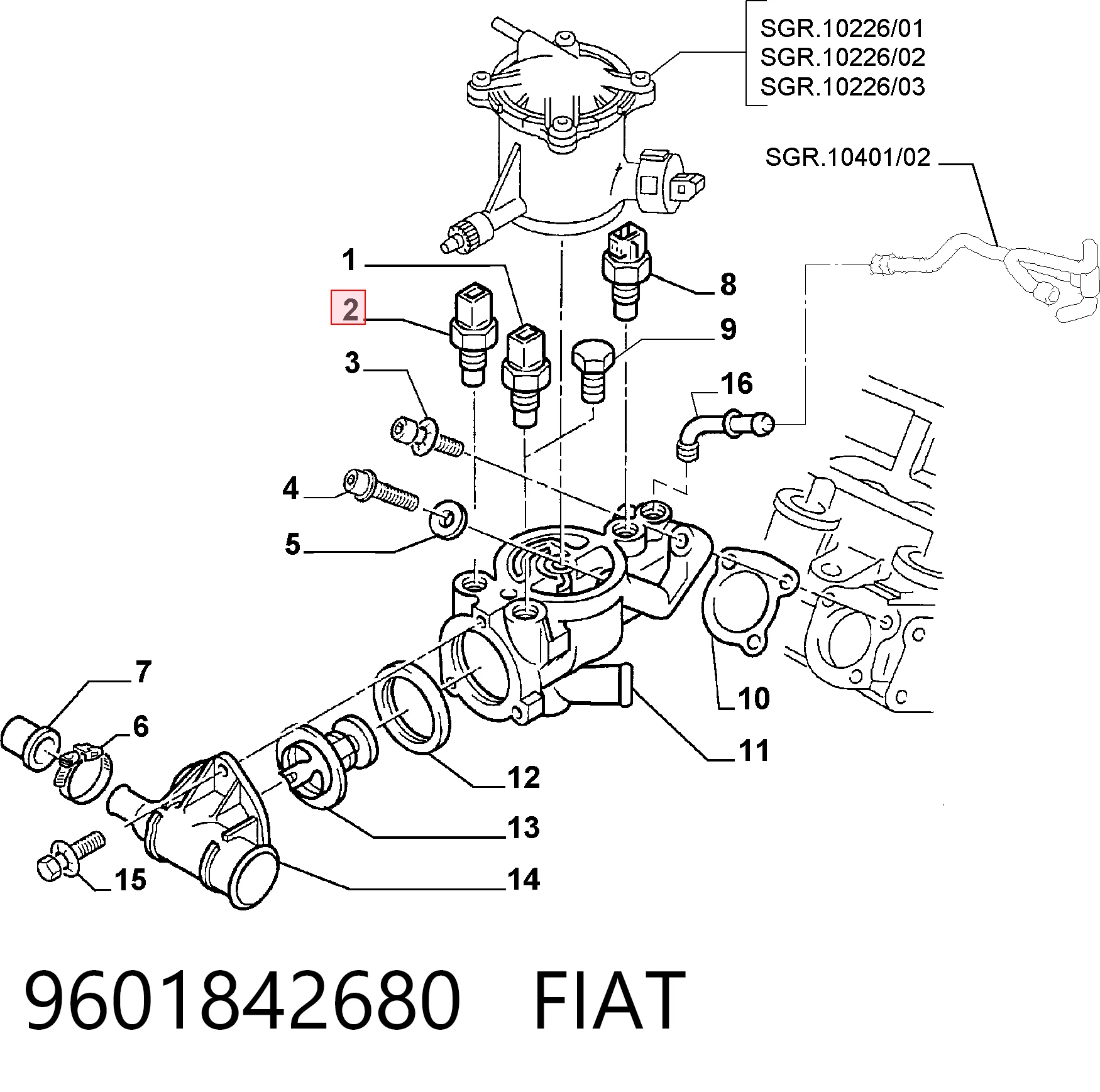 9601842680 Fiat/Alfa/Lancia