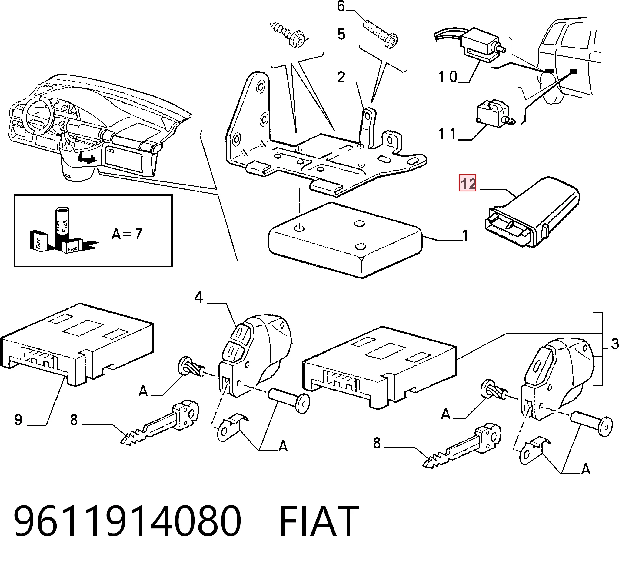 9611914080 Fiat/Alfa/Lancia