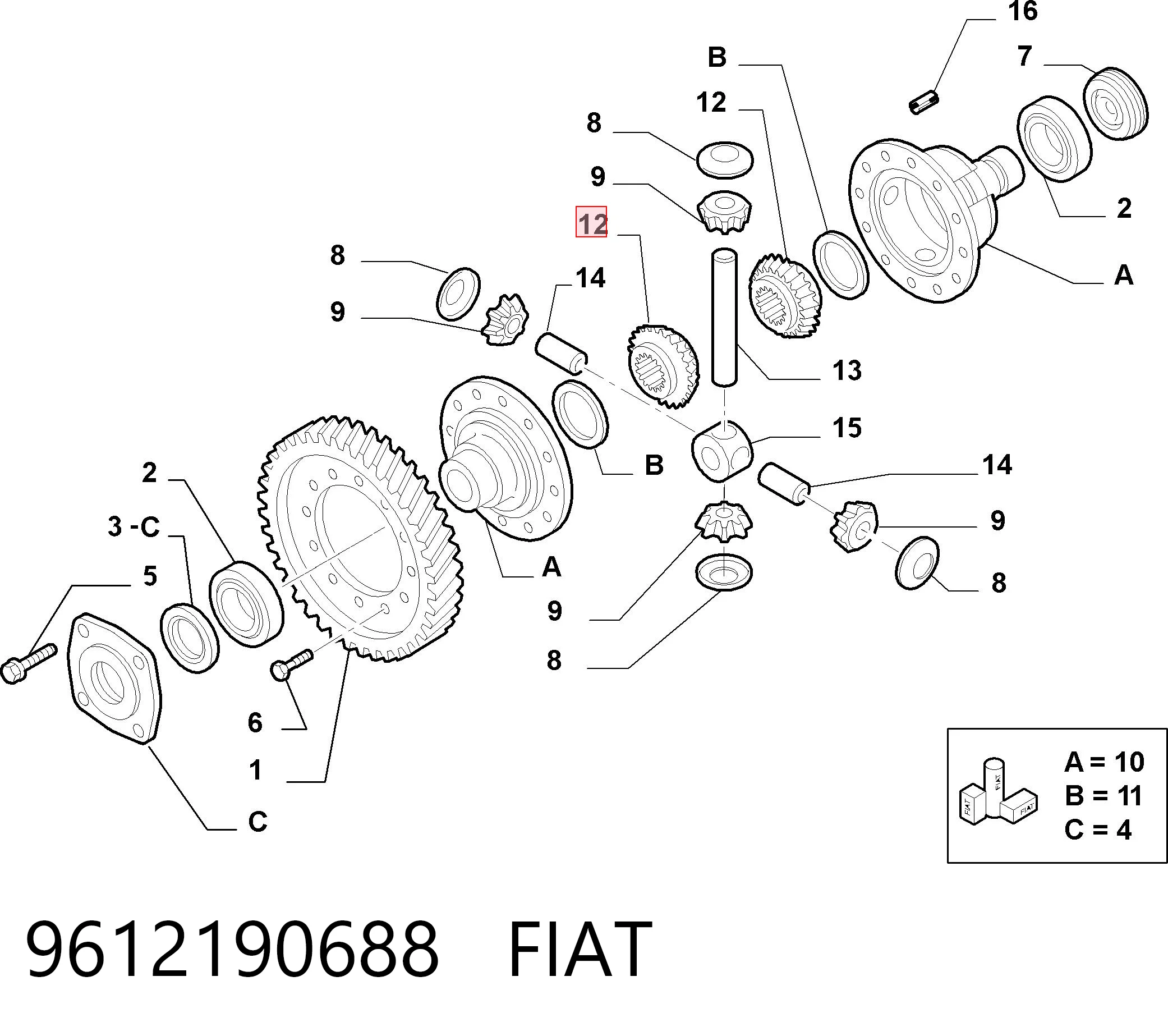 9612190688 Fiat/Alfa/Lancia