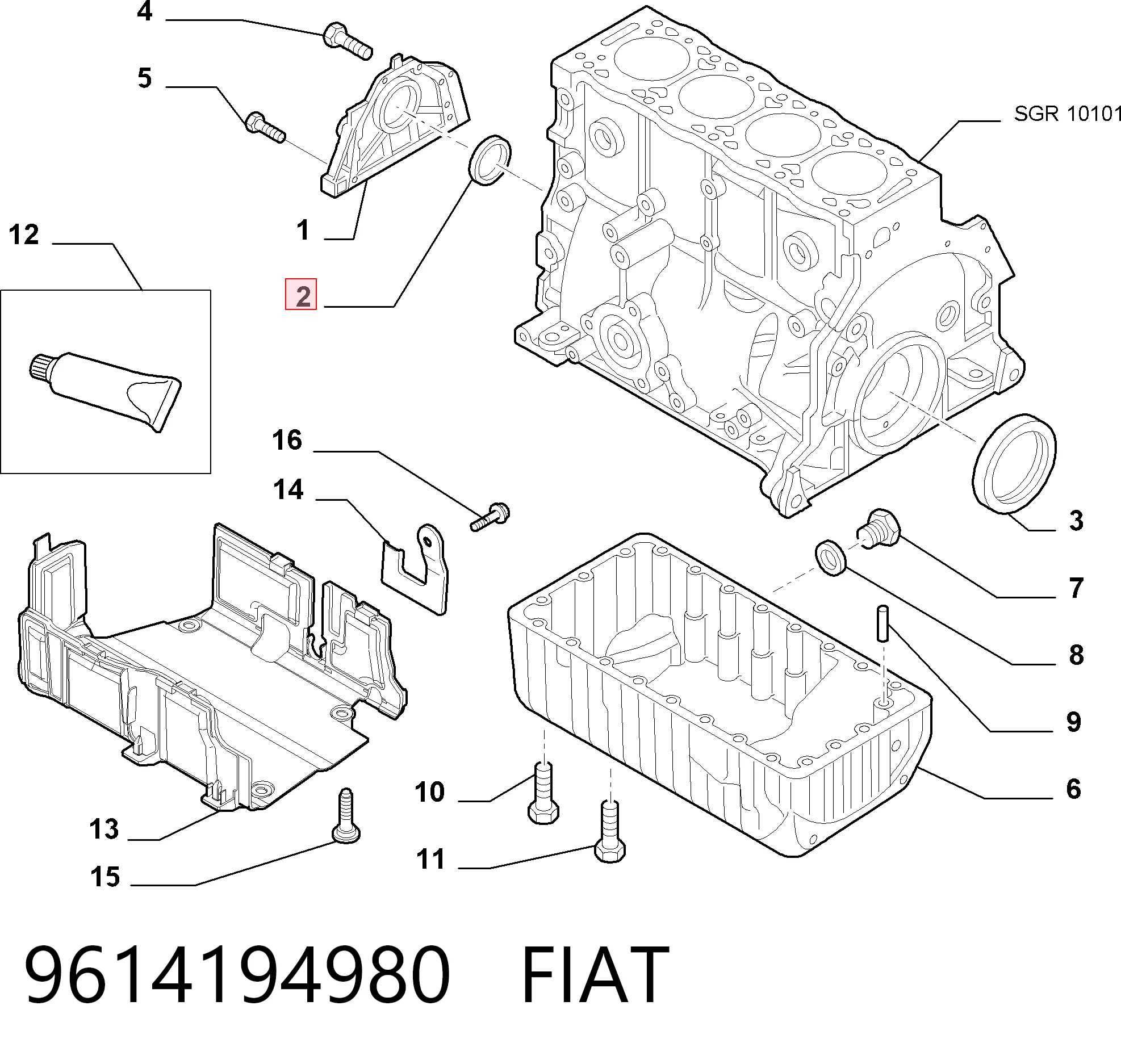 9614194980 Fiat/Alfa/Lancia
