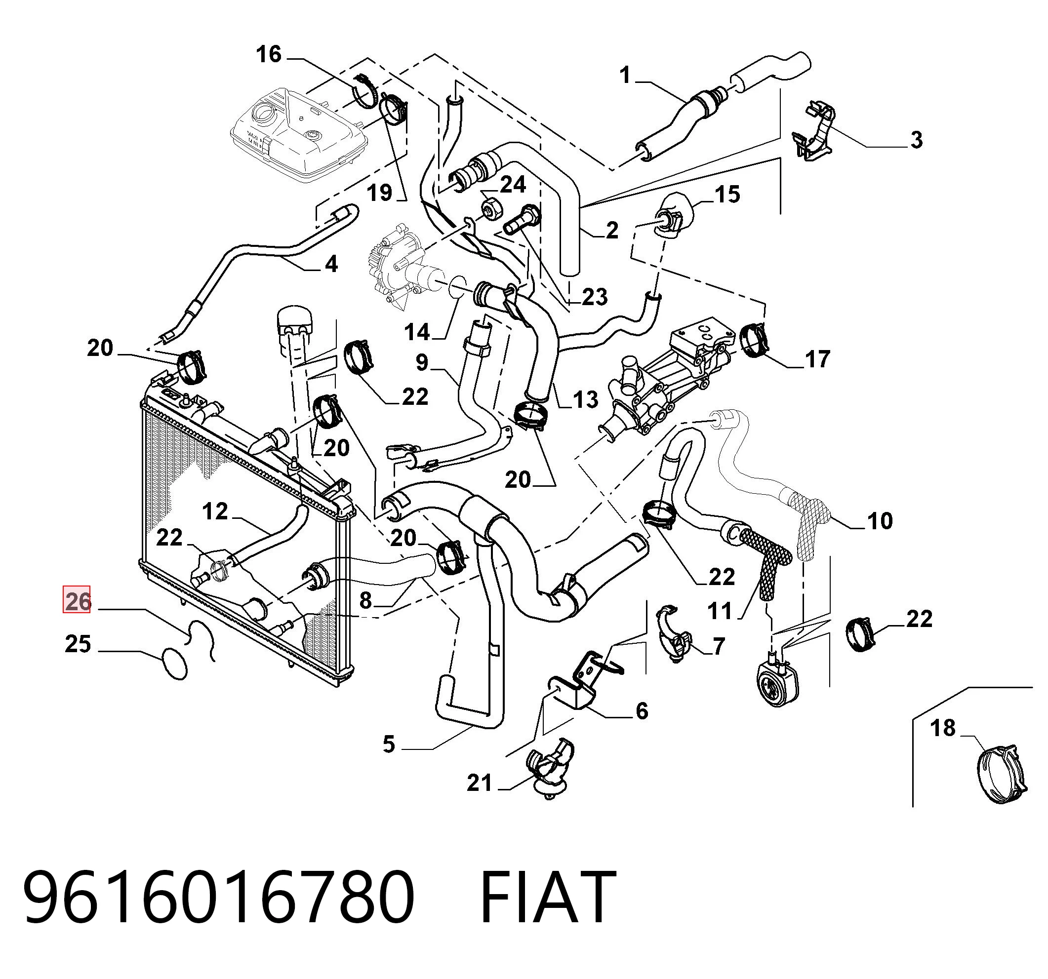 9616016780 Fiat/Alfa/Lancia