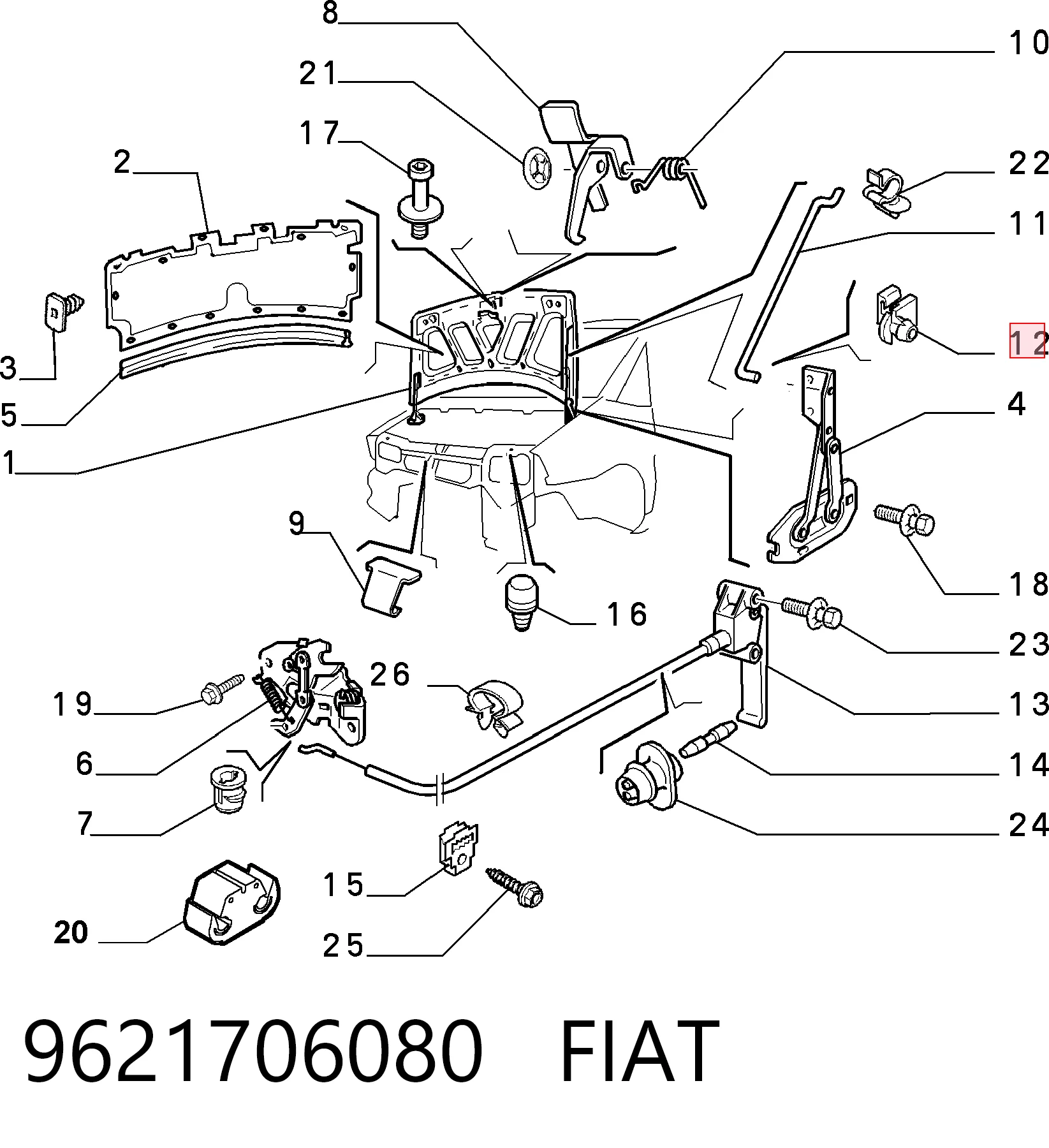 9621706080 Fiat/Alfa/Lancia