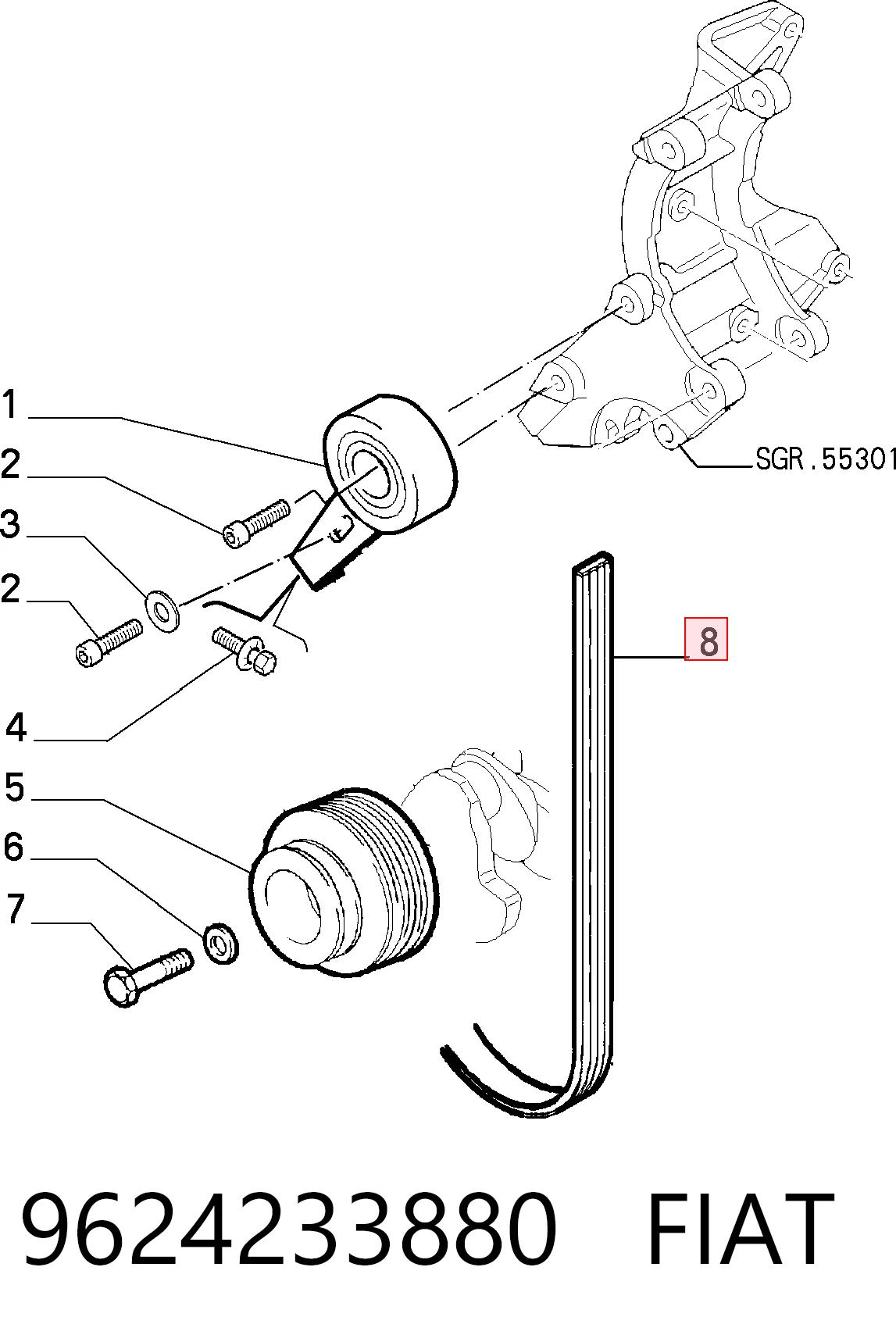 9624233880 Fiat/Alfa/Lancia