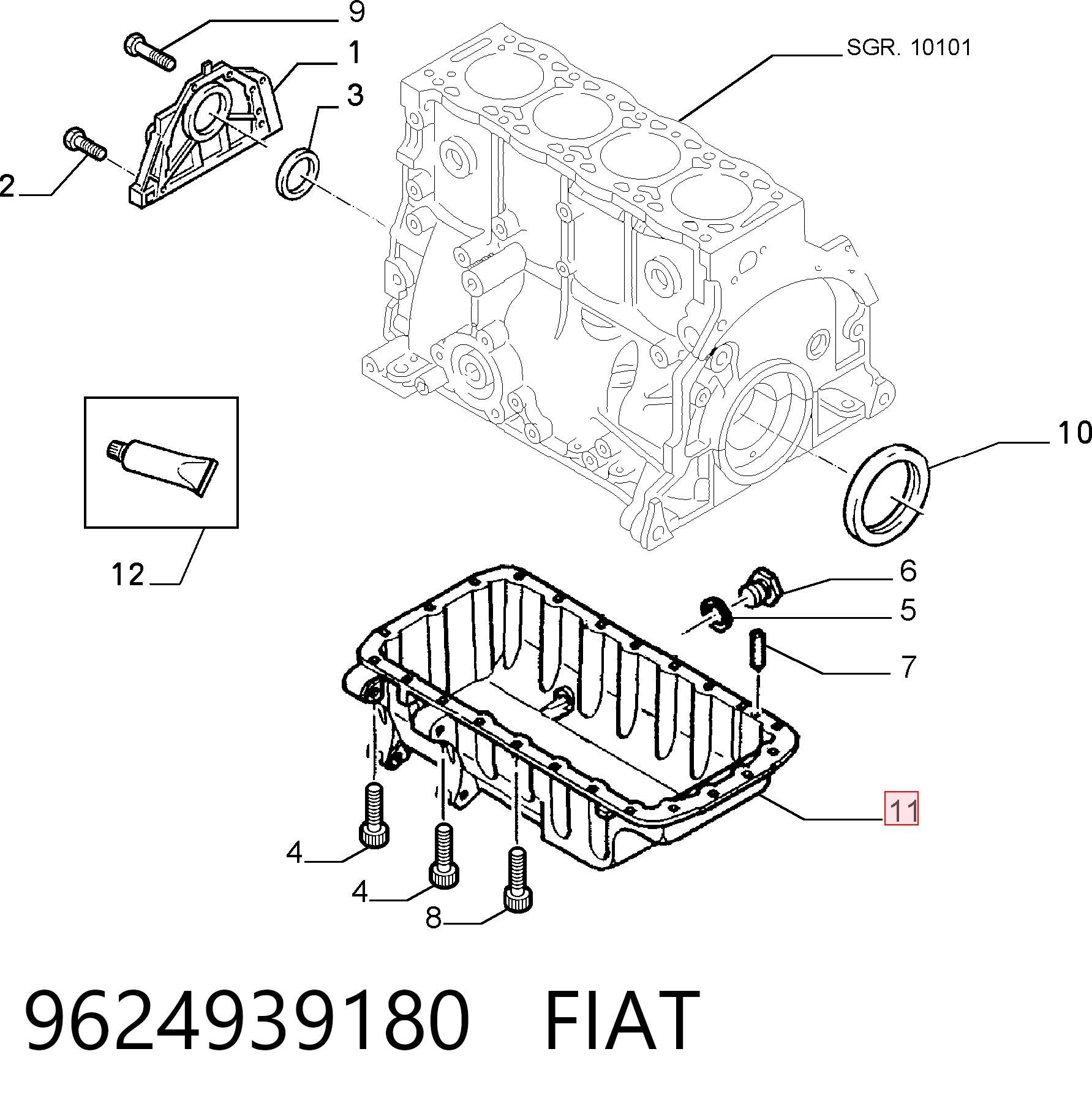 9624939180 Fiat/Alfa/Lancia