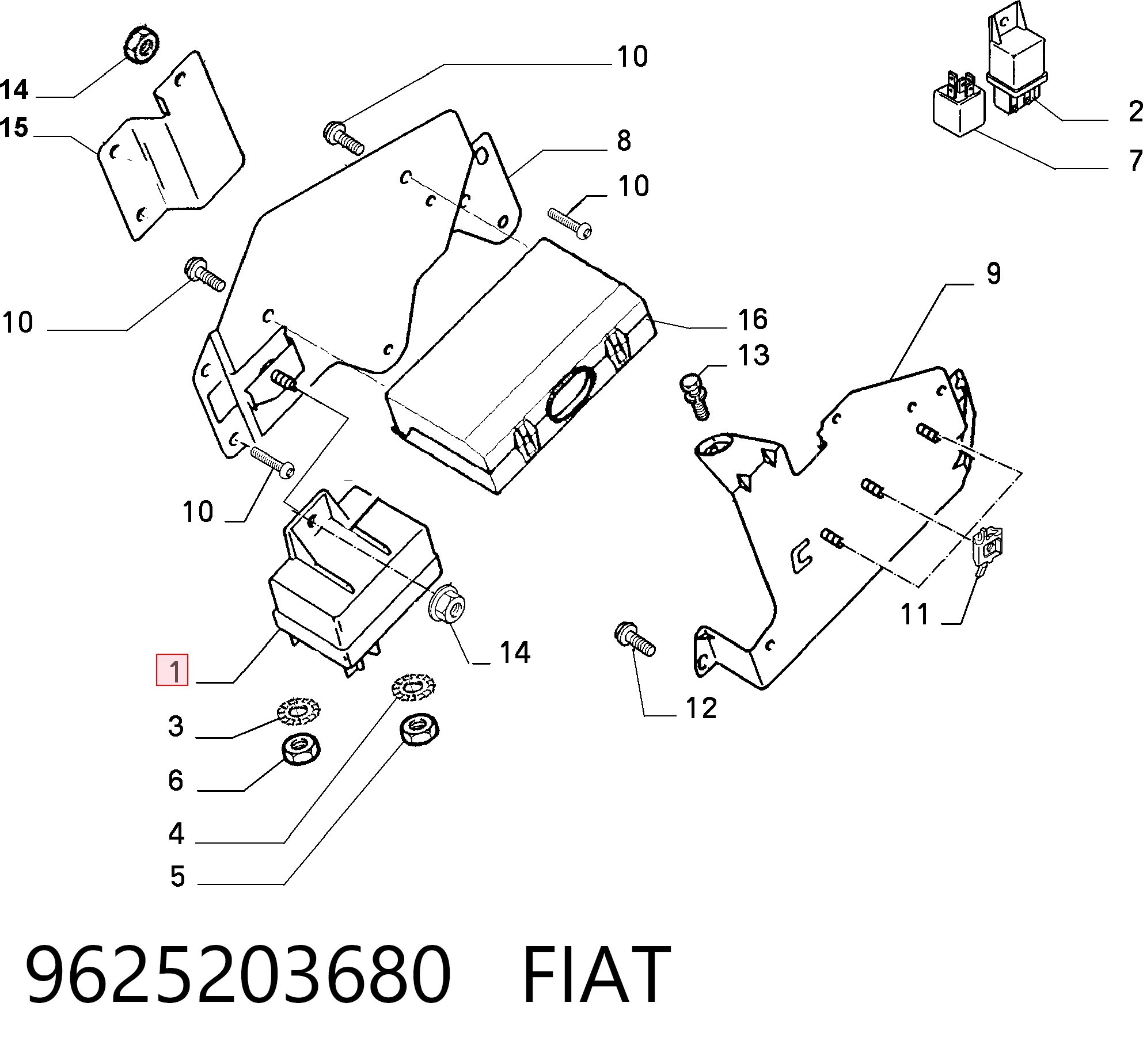9625203680 Fiat/Alfa/Lancia