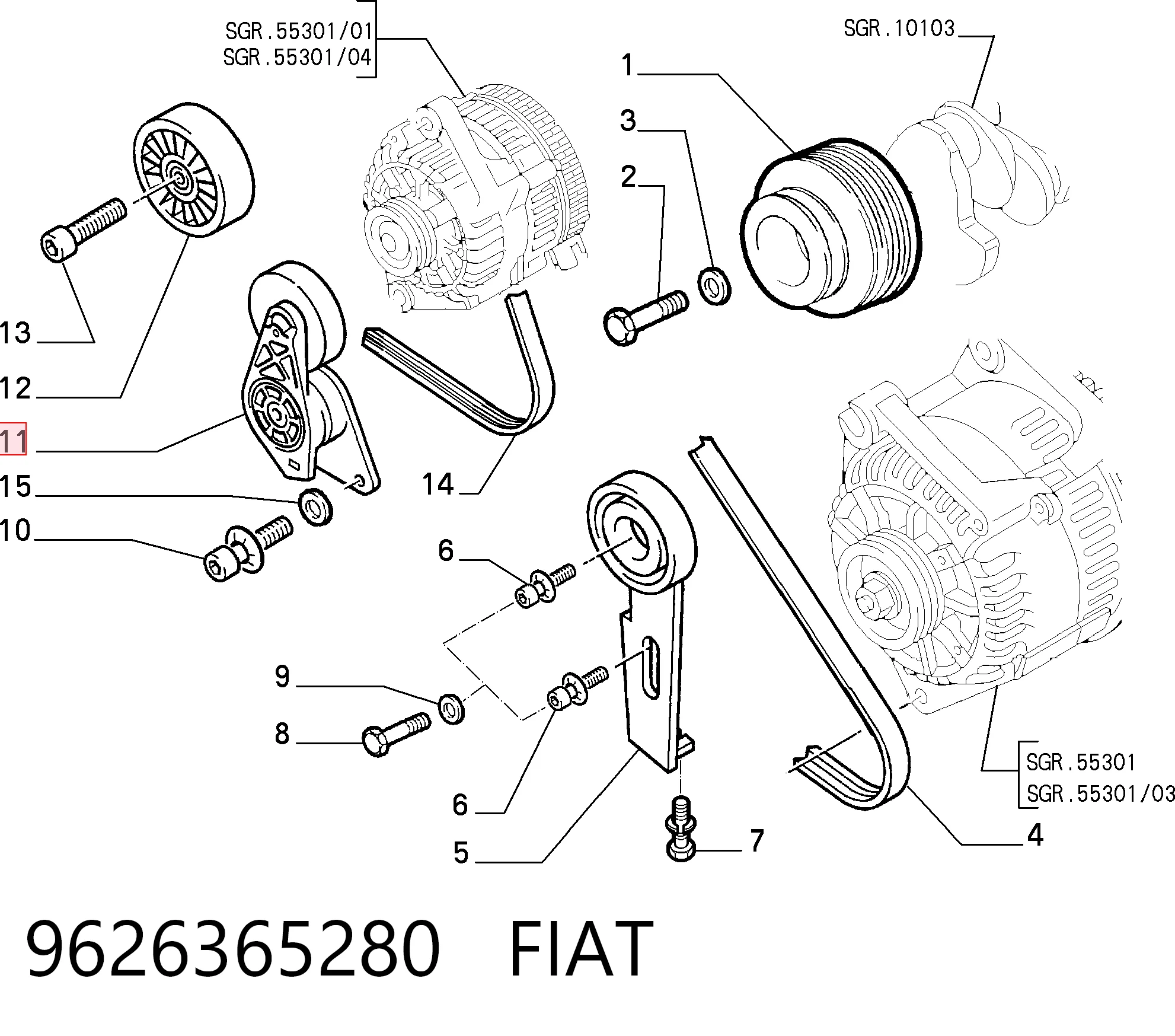 9626365280 Fiat/Alfa/Lancia