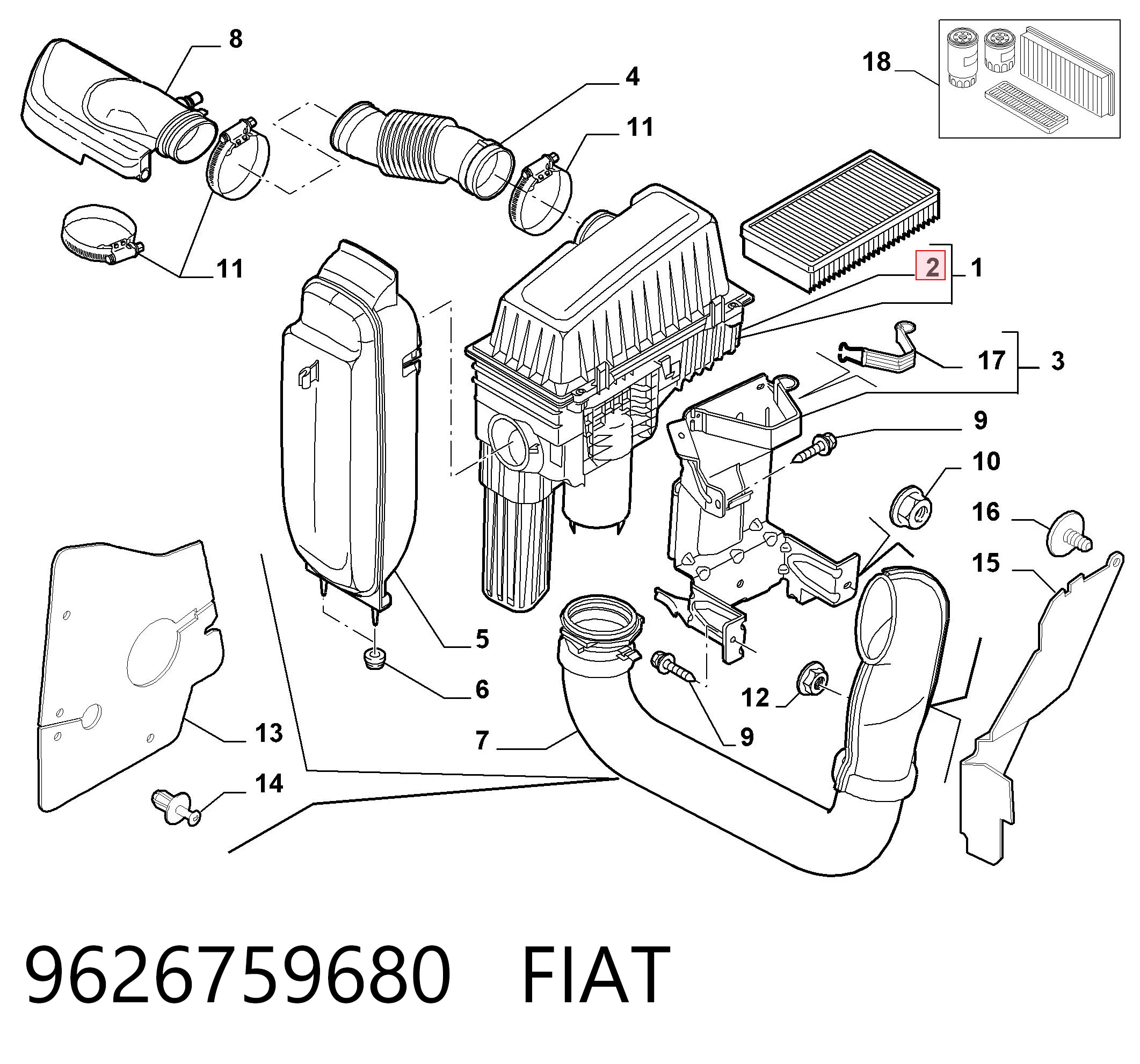 9626759680 Fiat/Alfa/Lancia