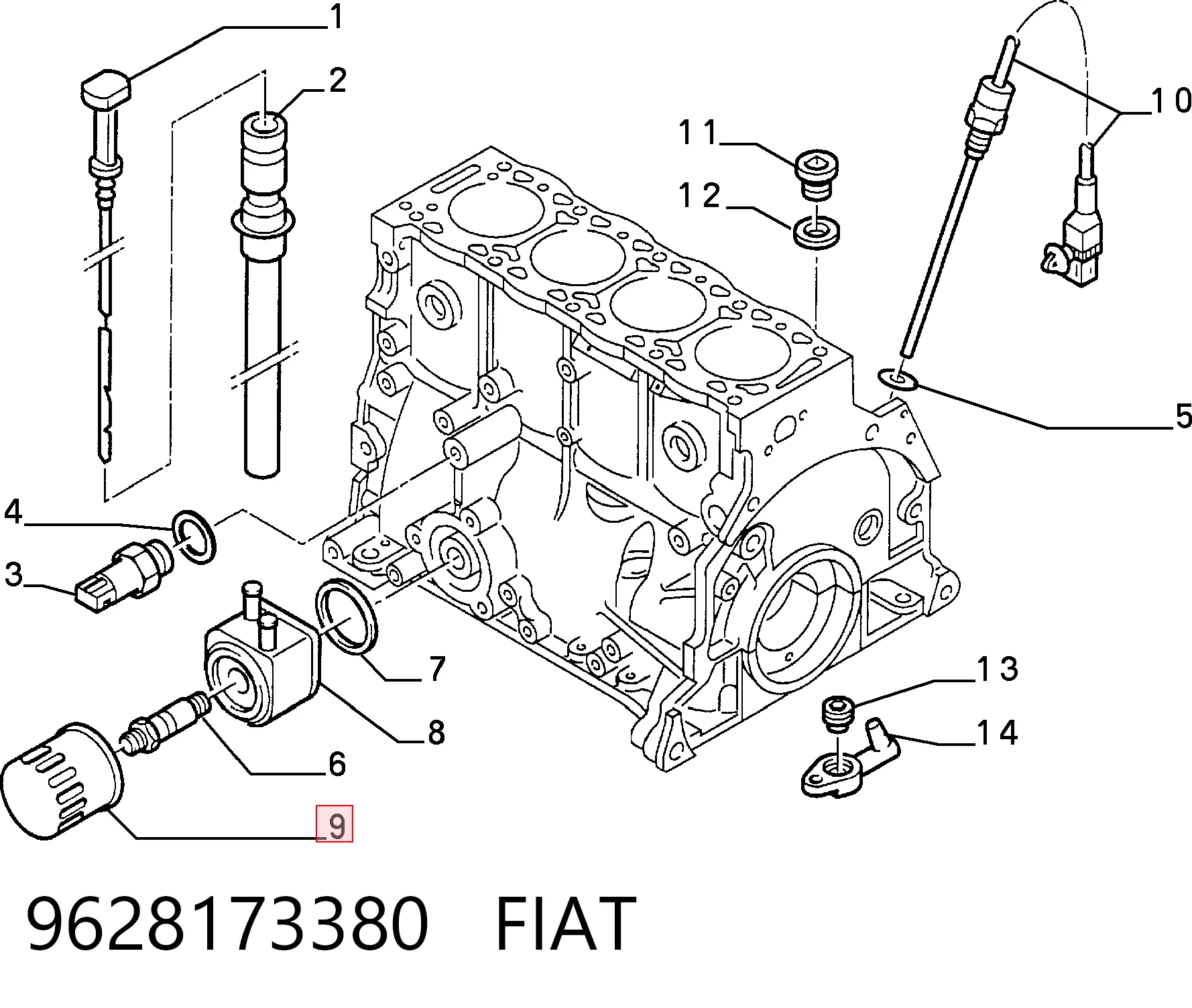 Filtro de aceite motor Fiat Ducato II (230)