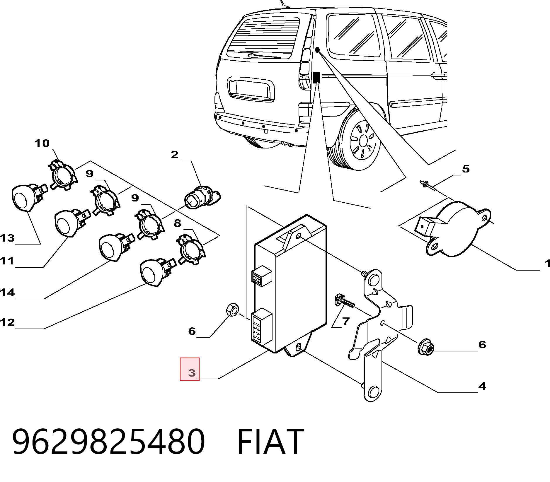 9629825480 Fiat/Alfa/Lancia
