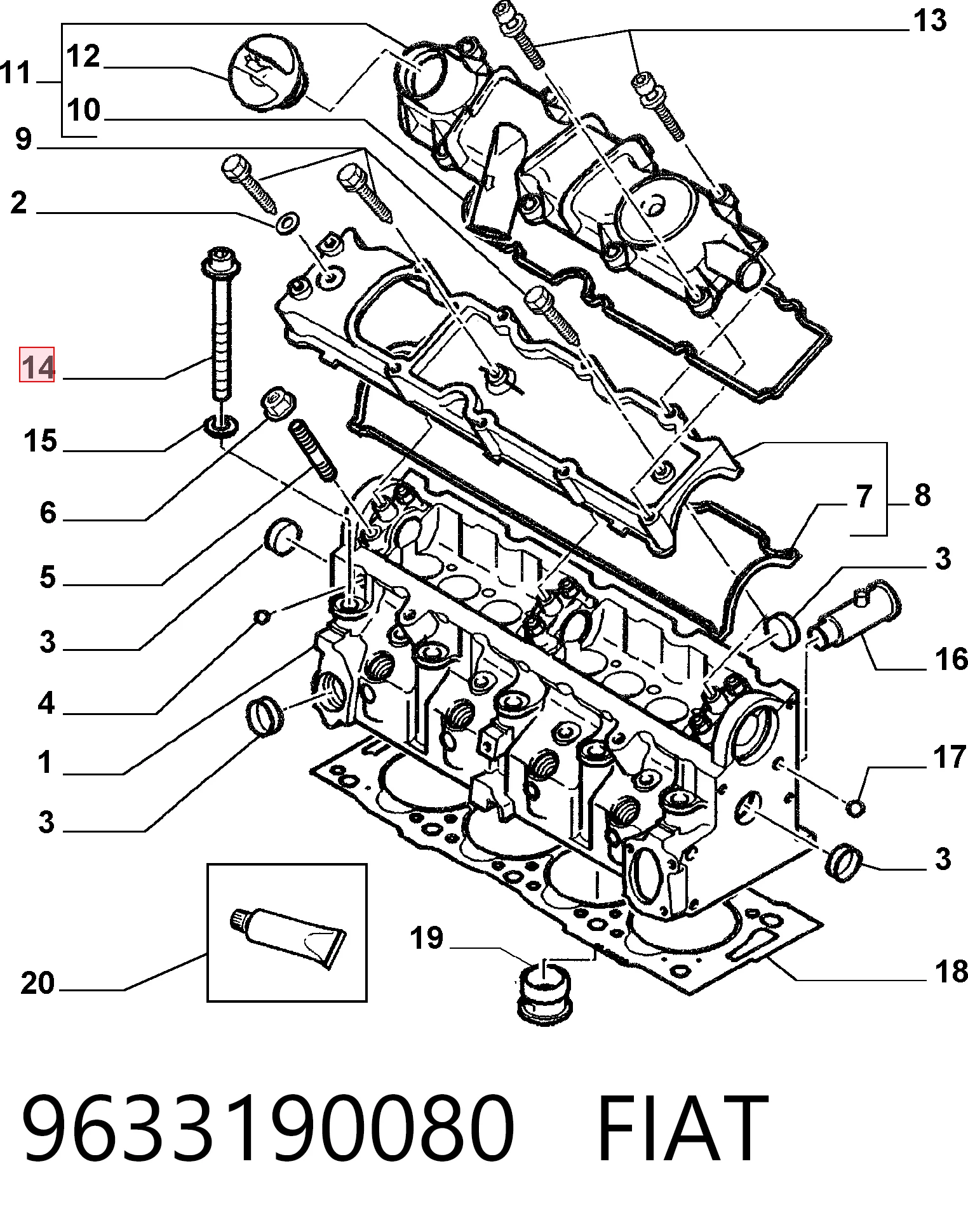 Tornillo de culata para Citroen Berlingo  (M)