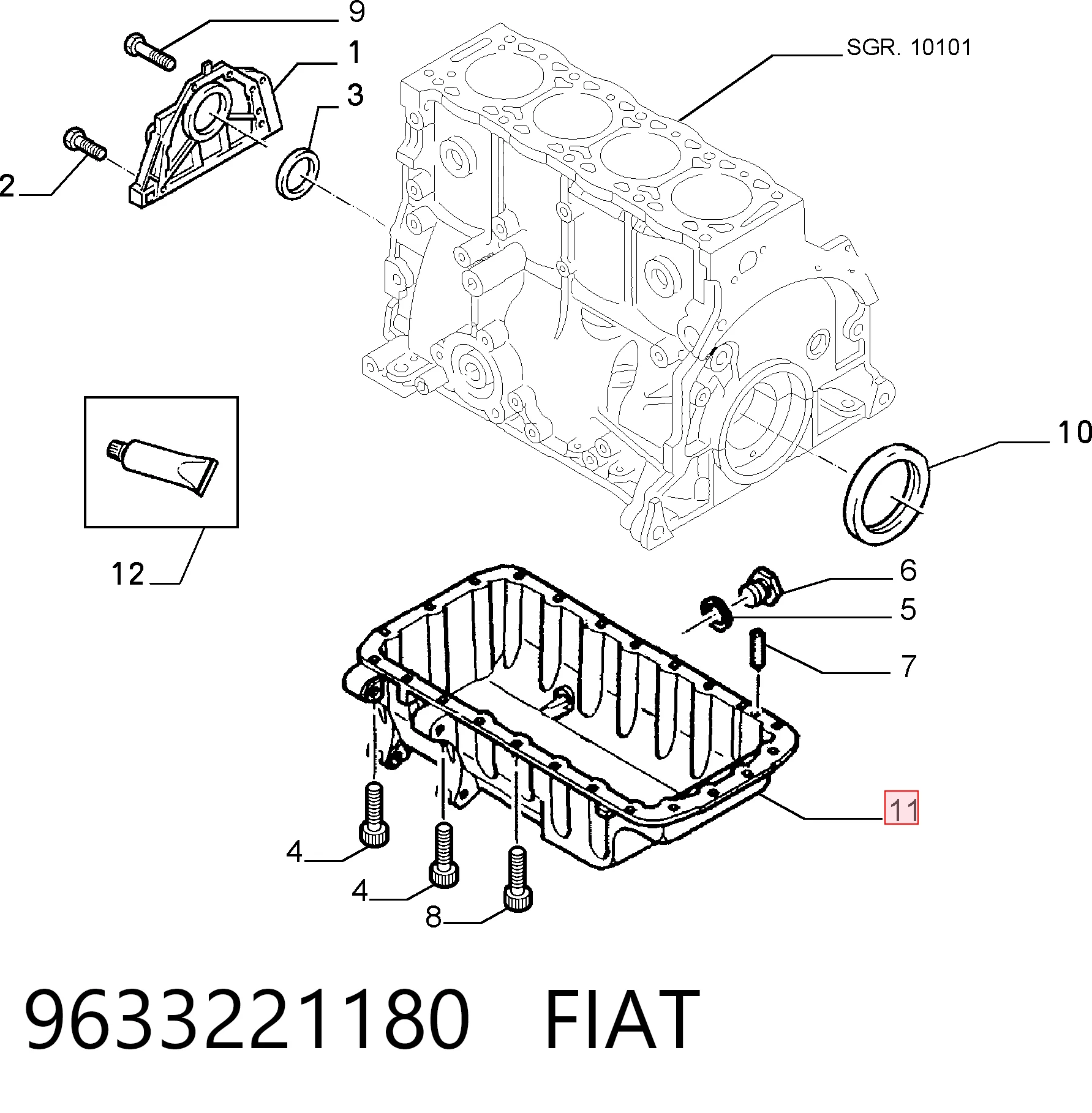 9633221180 Fiat/Alfa/Lancia