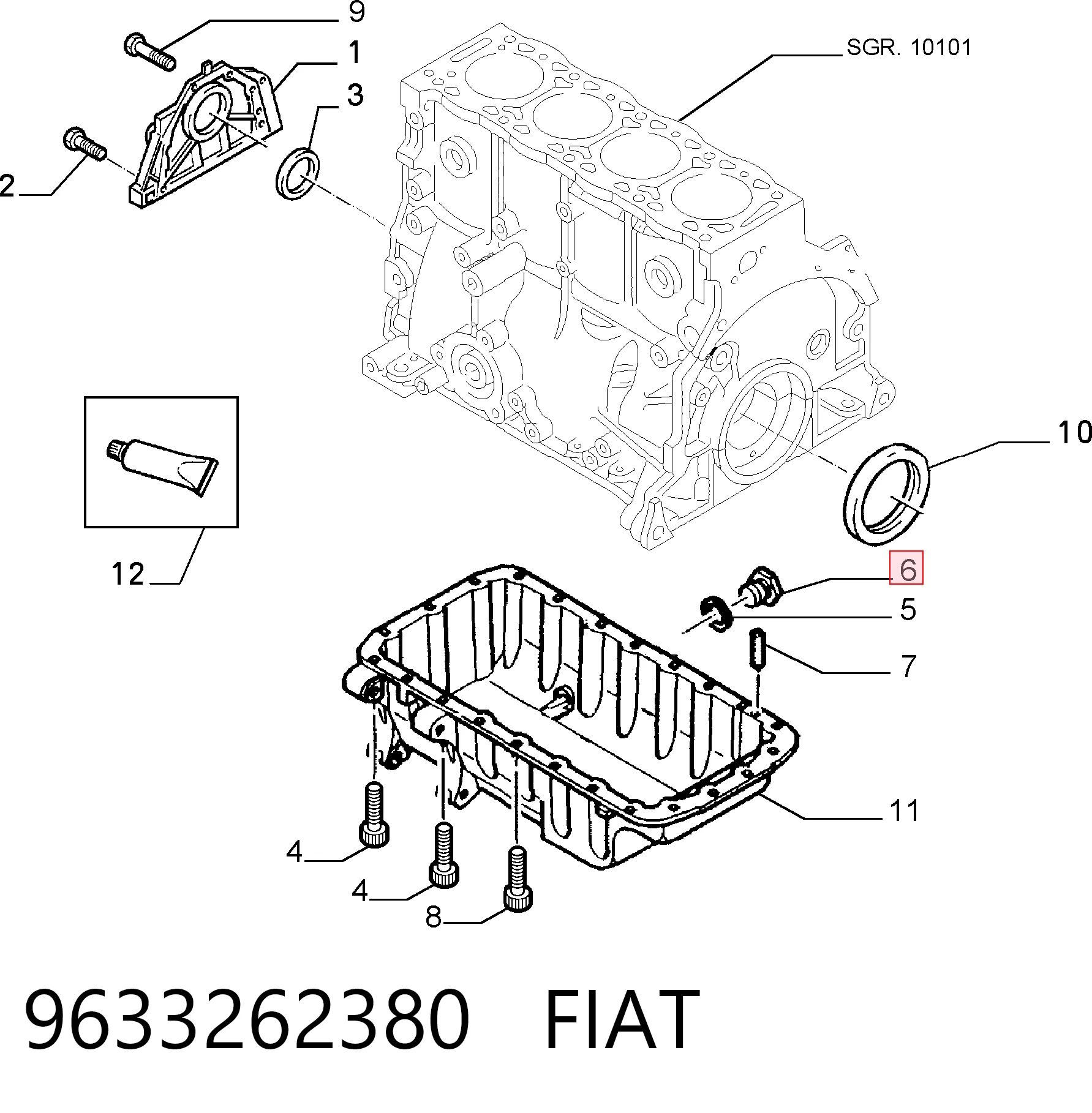 9633262380 Fiat/Alfa/Lancia