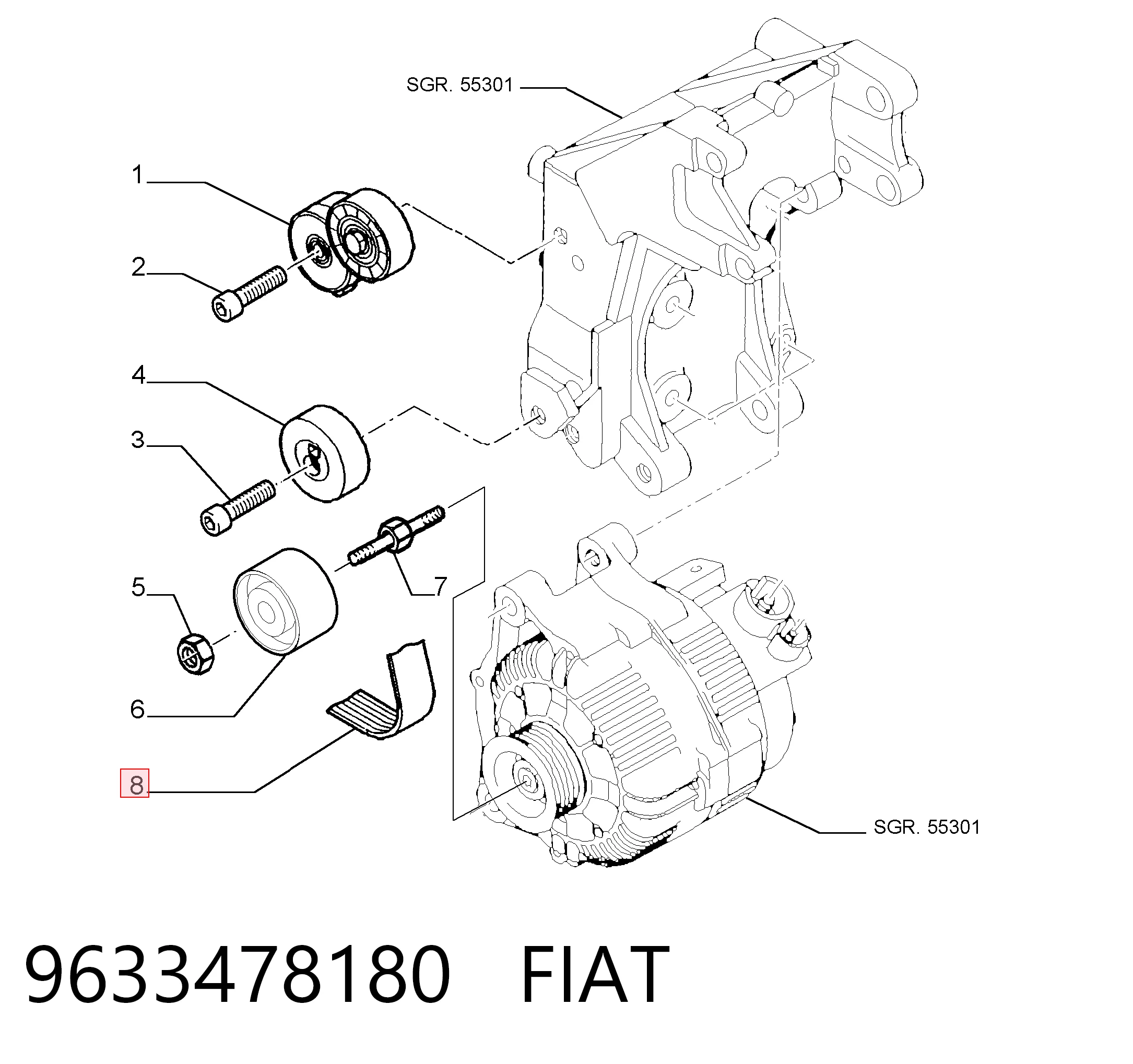 9633478180 Fiat/Alfa/Lancia