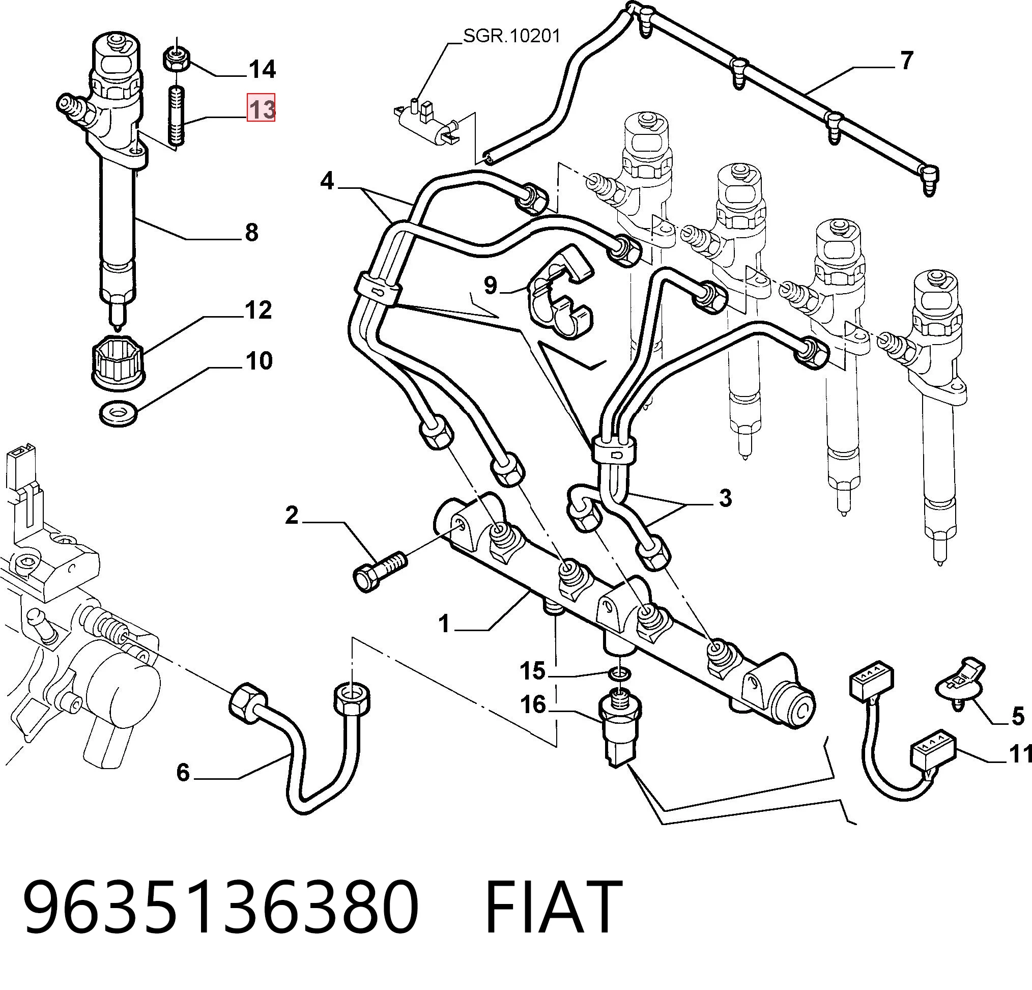 9635136380 Fiat/Alfa/Lancia