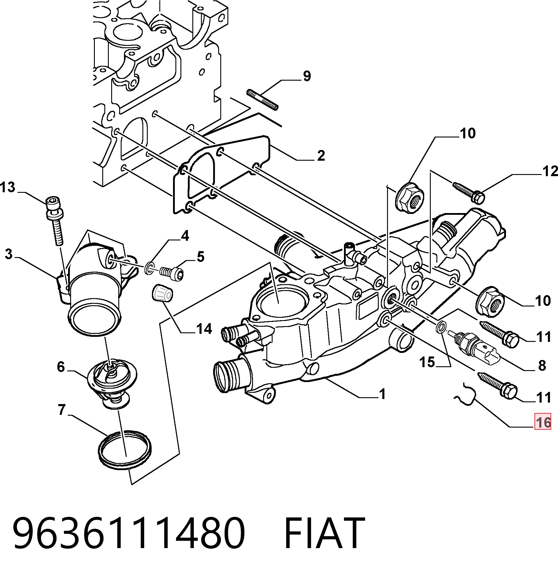 9636111480 Fiat/Alfa/Lancia