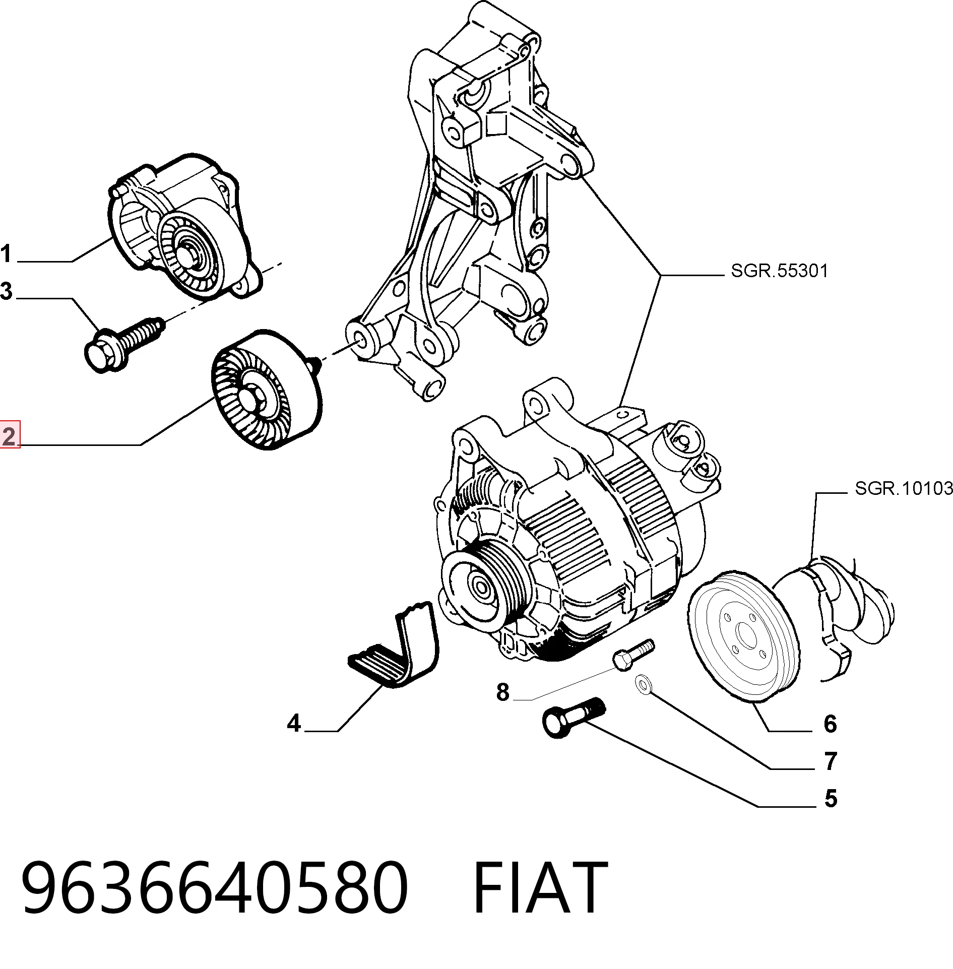 9636640580 Fiat/Alfa/Lancia