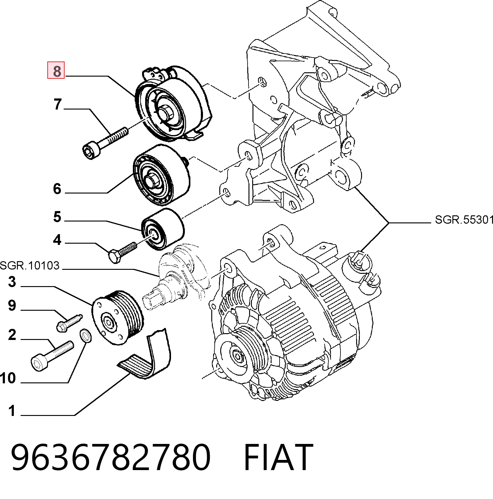 9636782780 Fiat/Alfa/Lancia