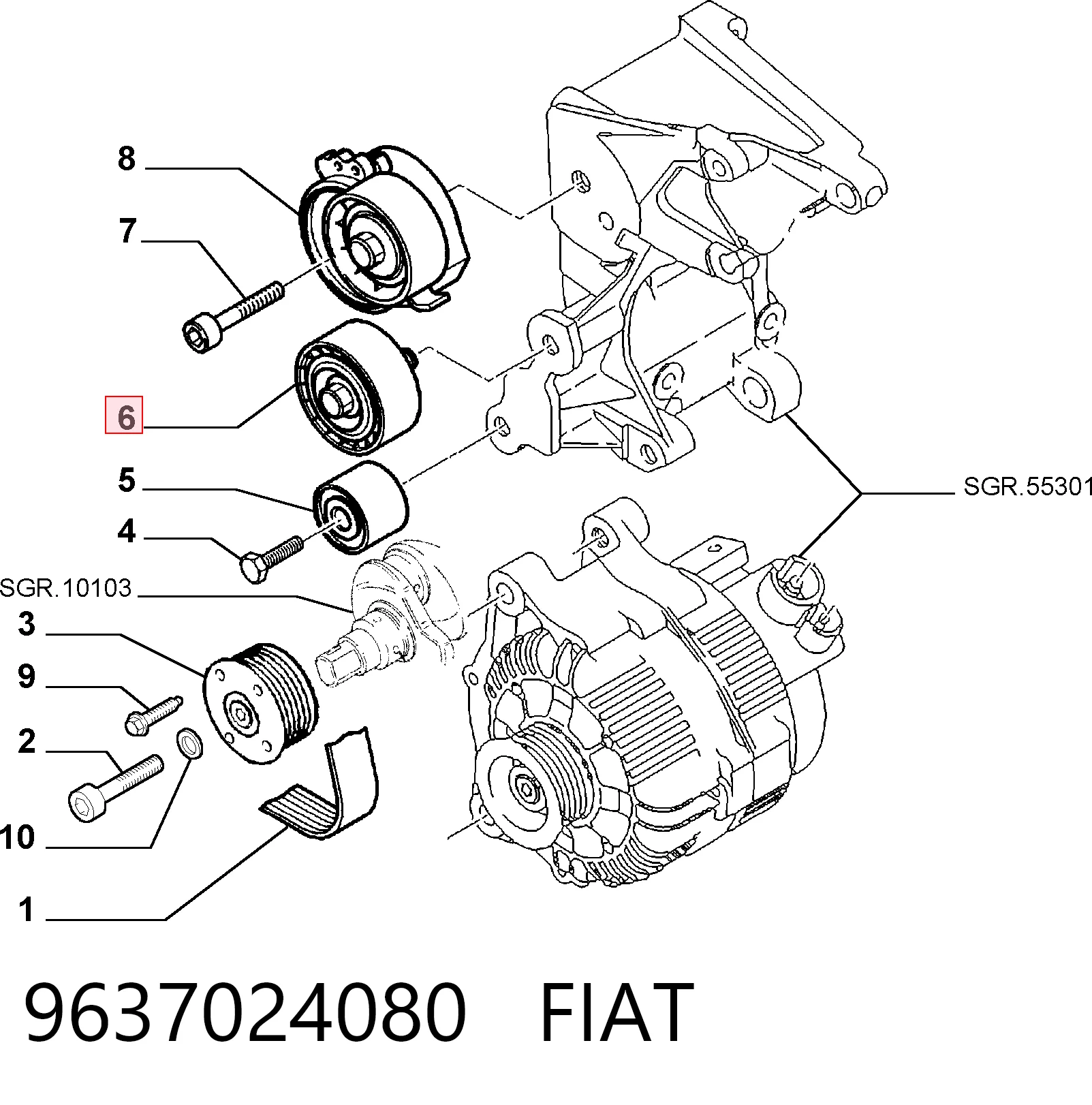 9637024080 Fiat/Alfa/Lancia