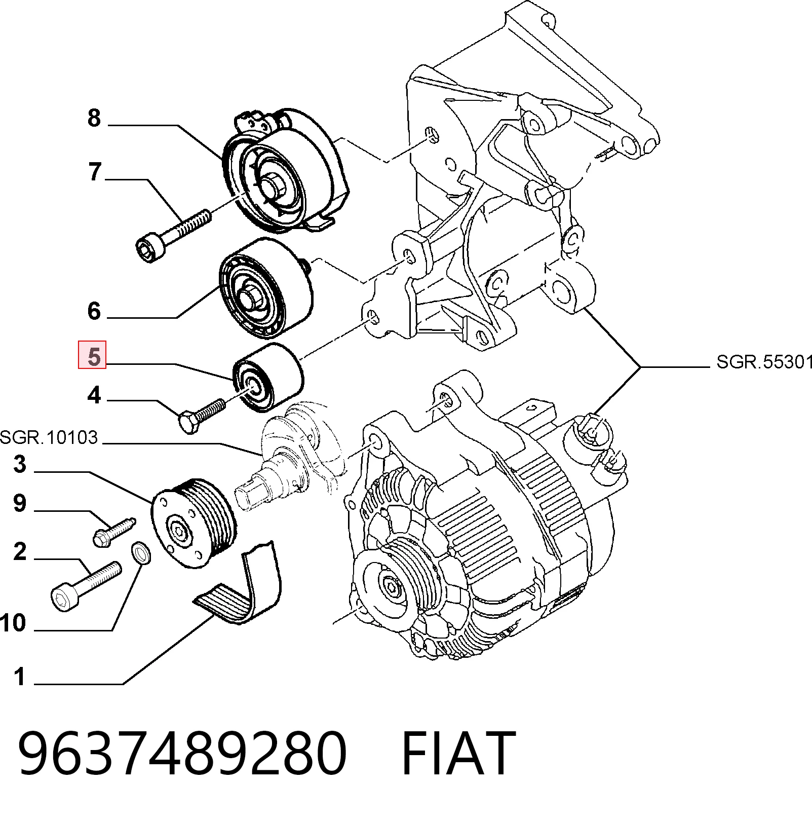 9637489280 Fiat/Alfa/Lancia