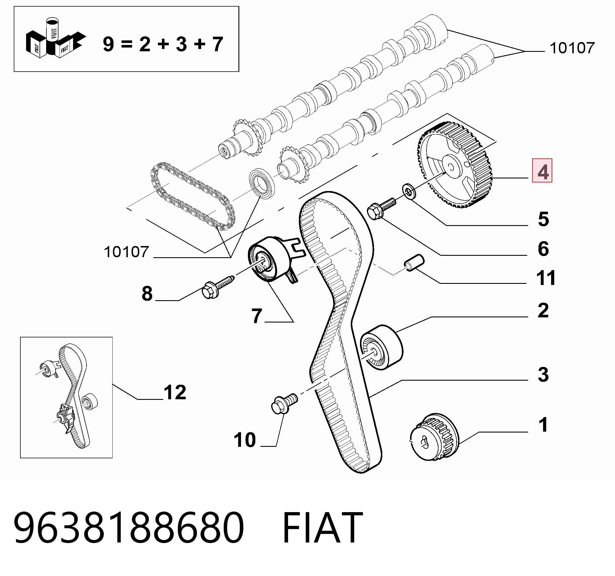 9638188680 Fiat/Alfa/Lancia
