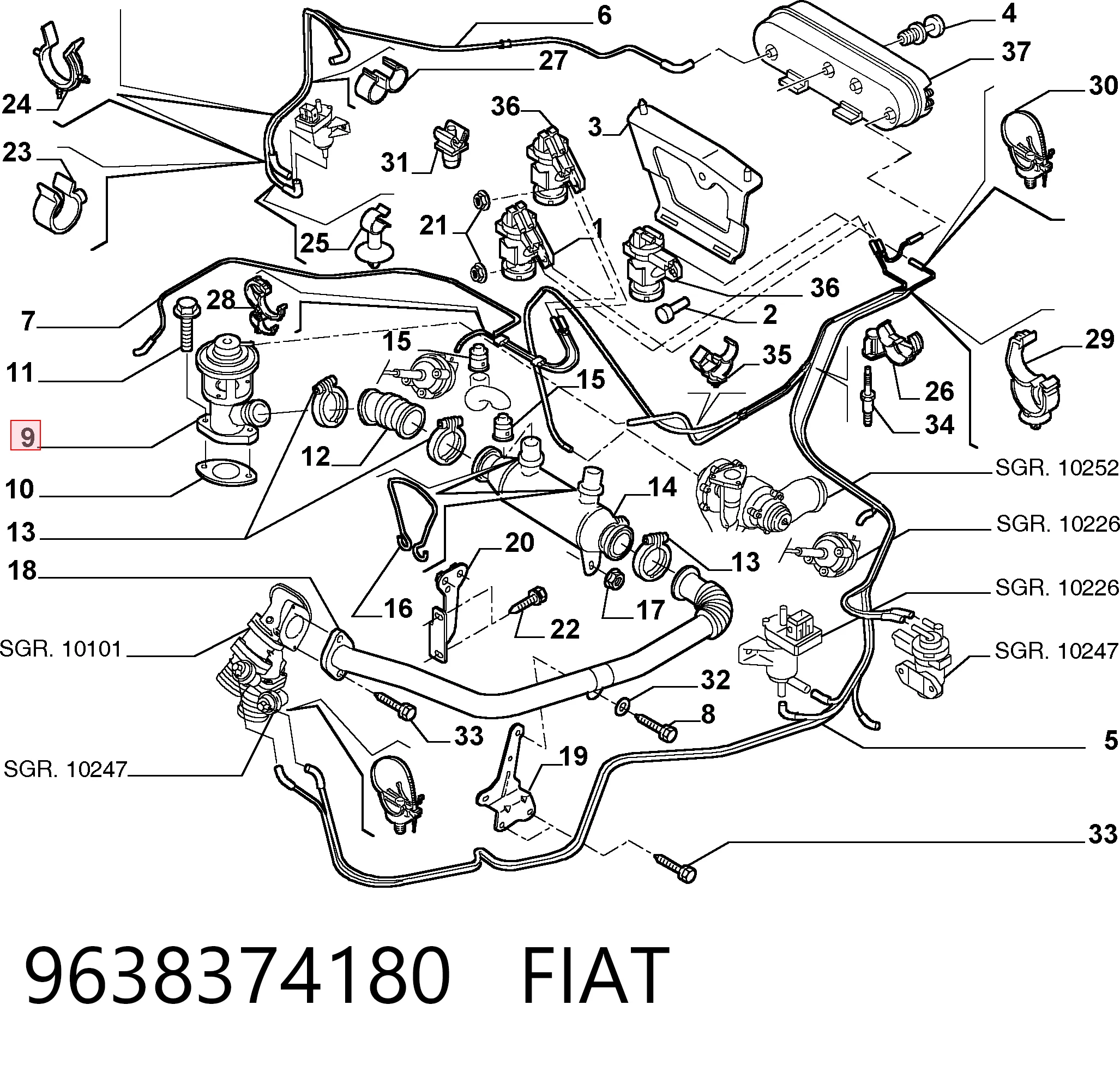 9638374180 Fiat/Alfa/Lancia