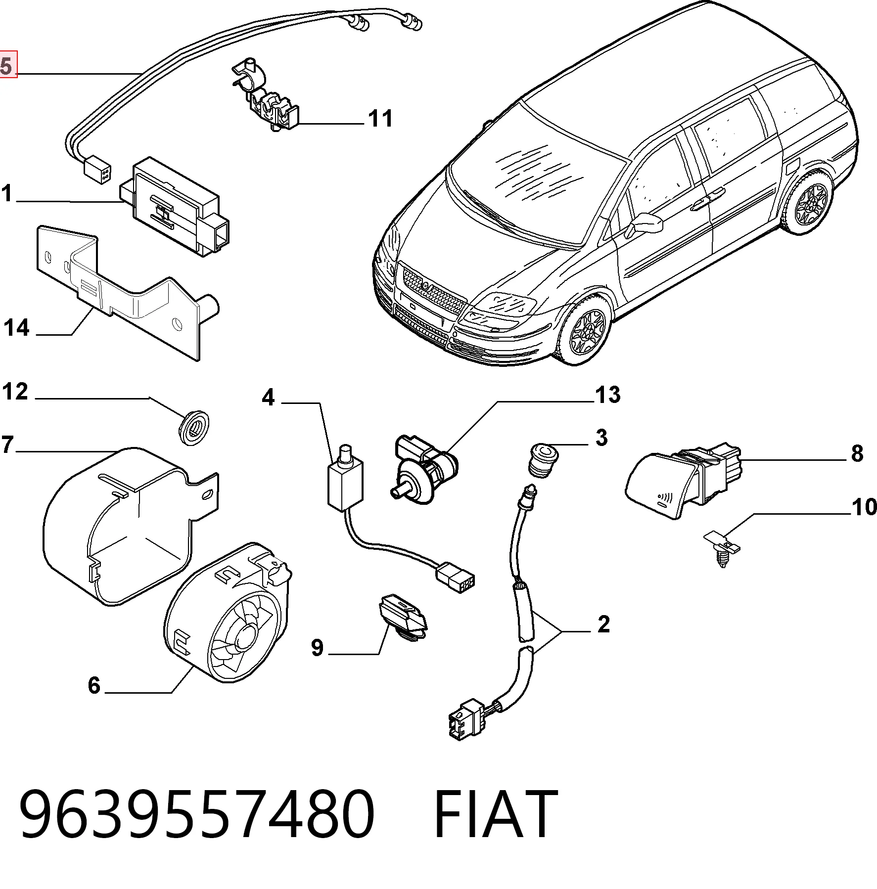9639557480 Fiat/Alfa/Lancia
