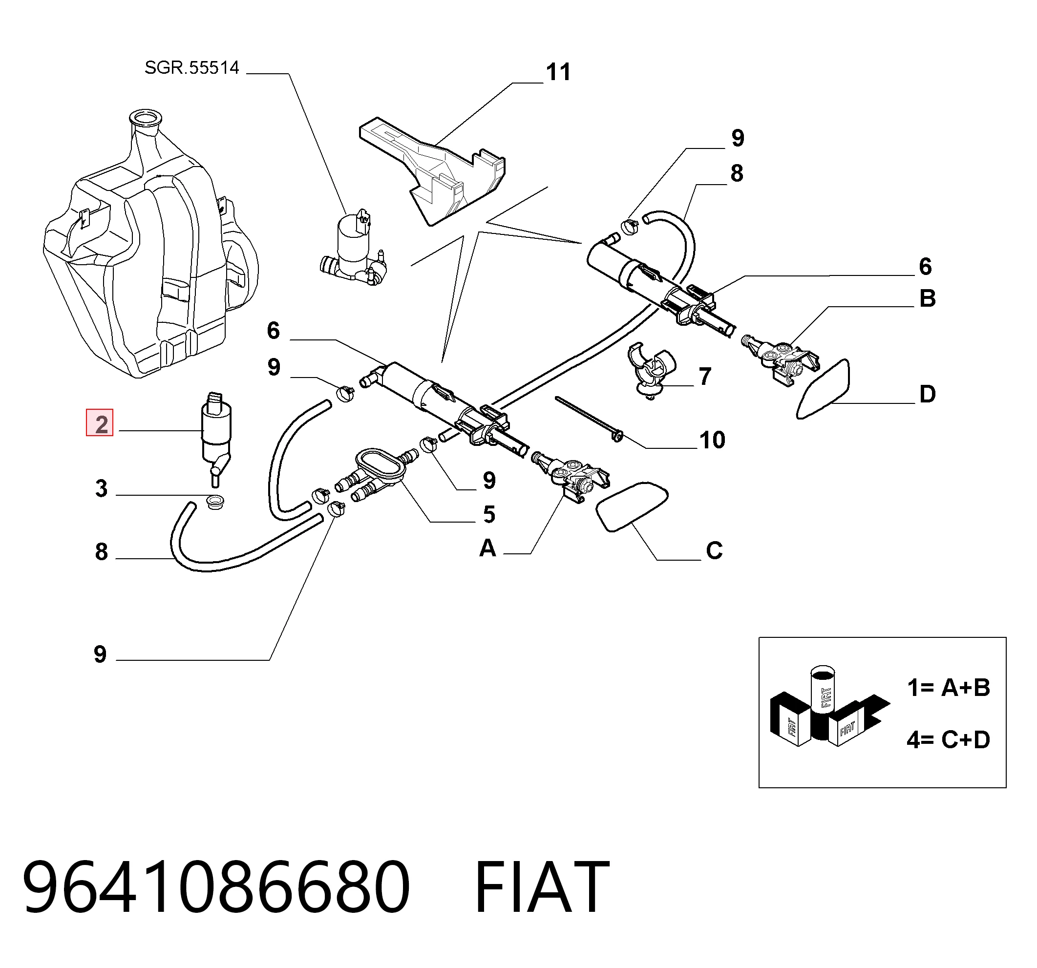 9641086680 Fiat/Alfa/Lancia