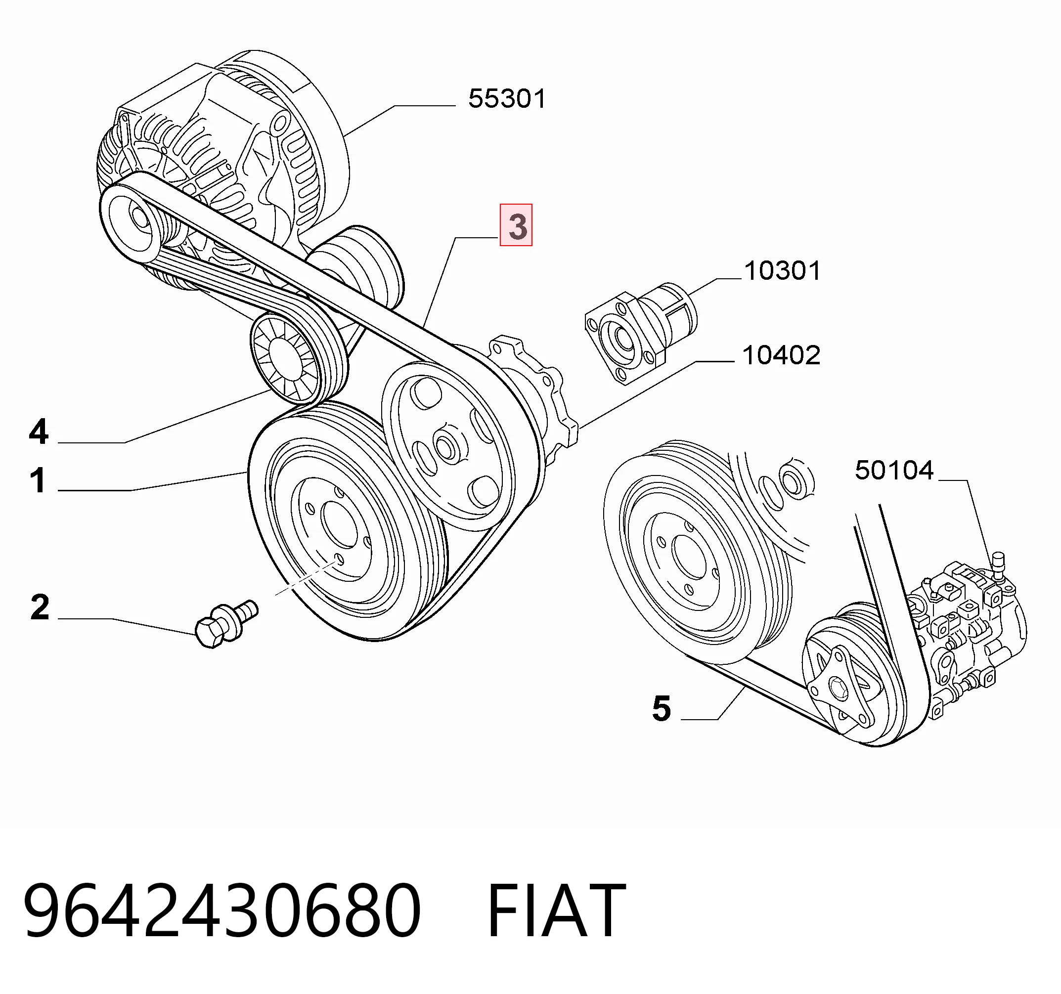 Correa alternador para Fiat Ducato II (230L)