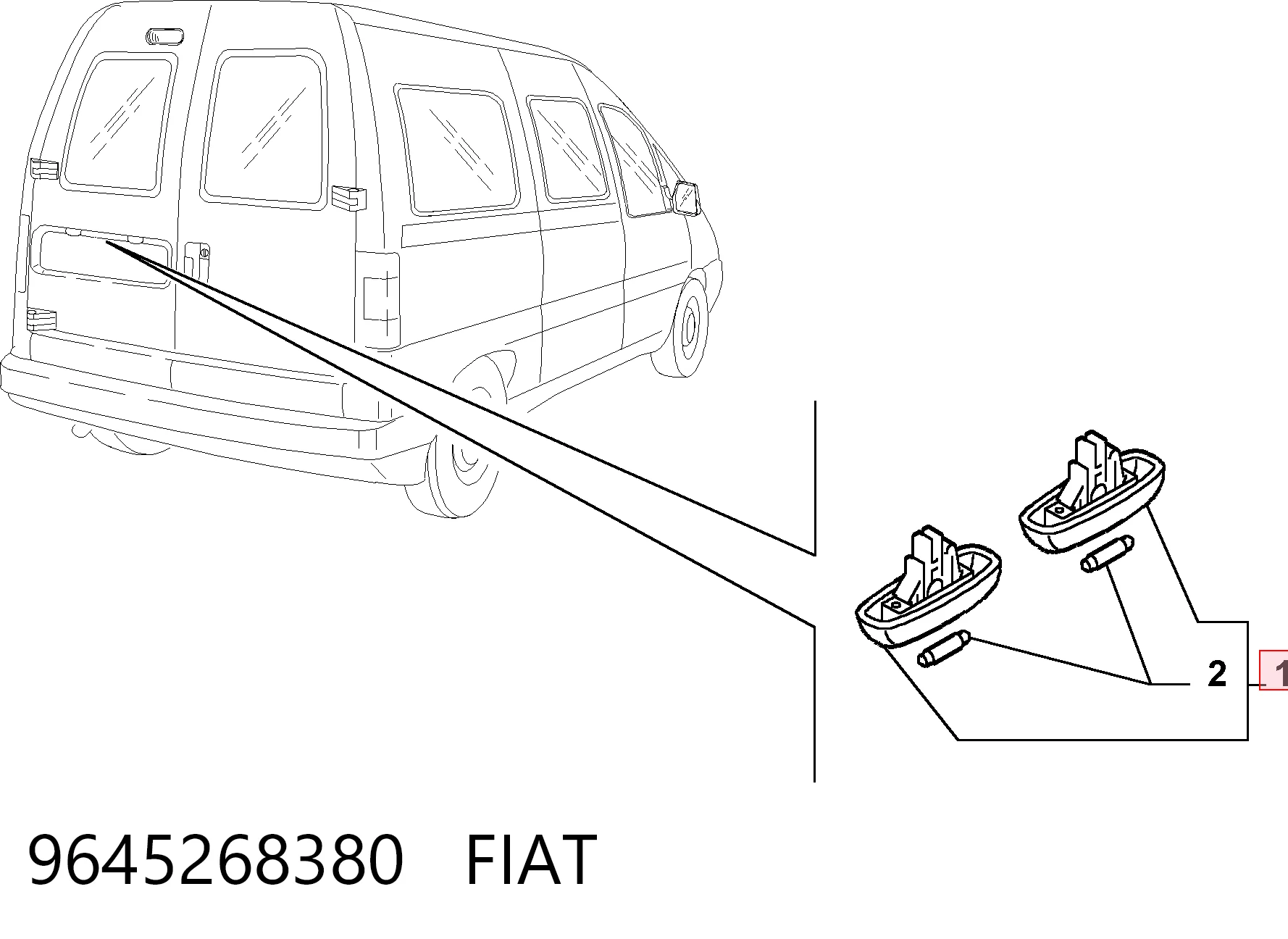 Lampara de matricula Fiat Ducato II furgoneta (230L) (1994 - 2002) precio, desde 25,53 EUR