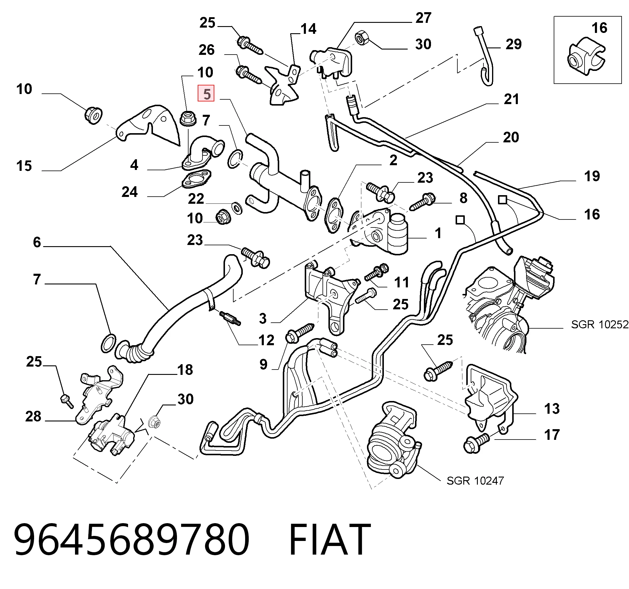9645689780 Fiat/Alfa/Lancia