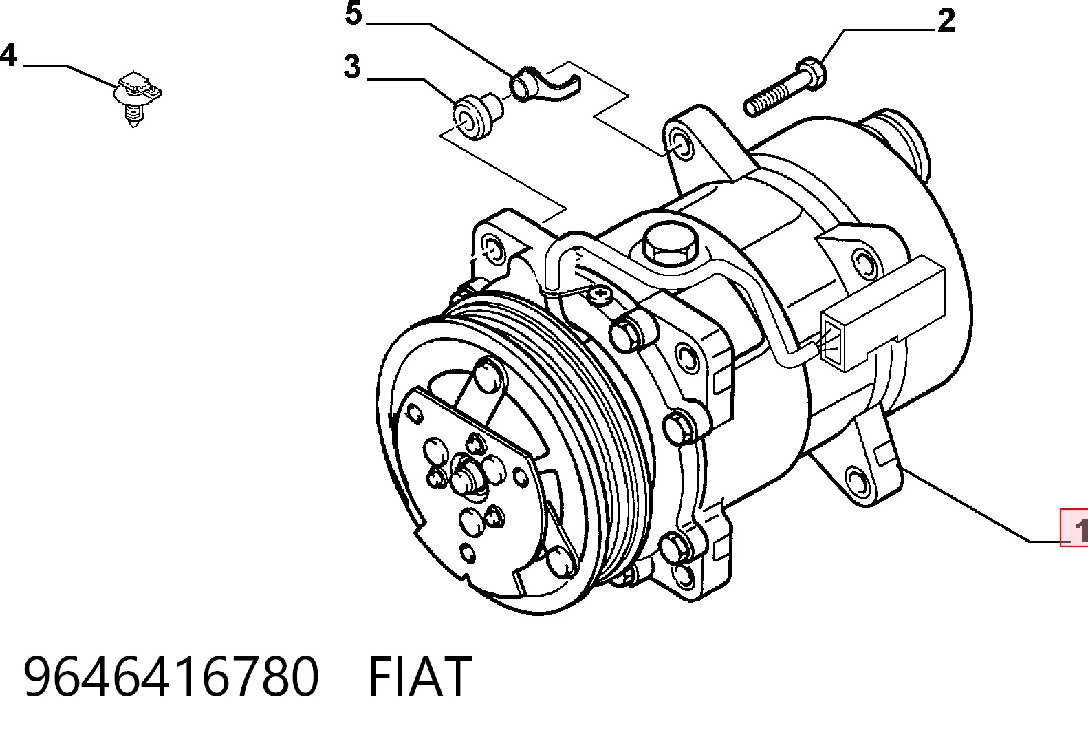 9646416780 Fiat/Alfa/Lancia Compresor climatizador