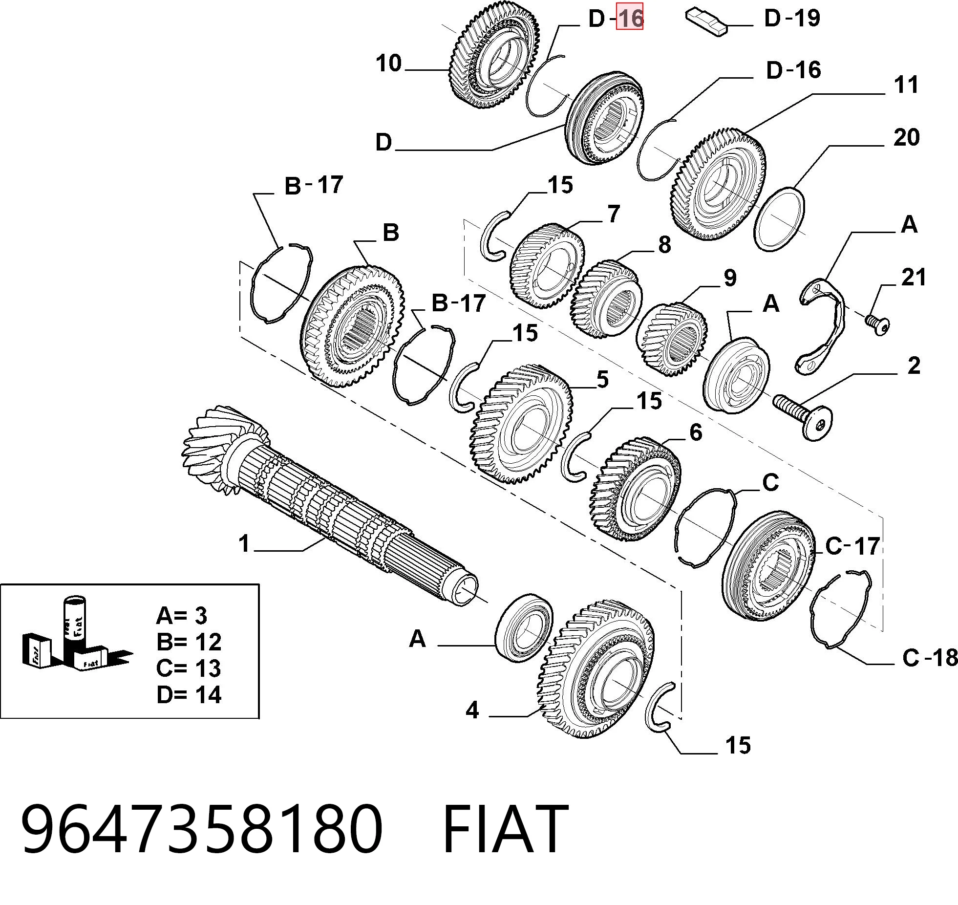 9647358180 Fiat/Alfa/Lancia
