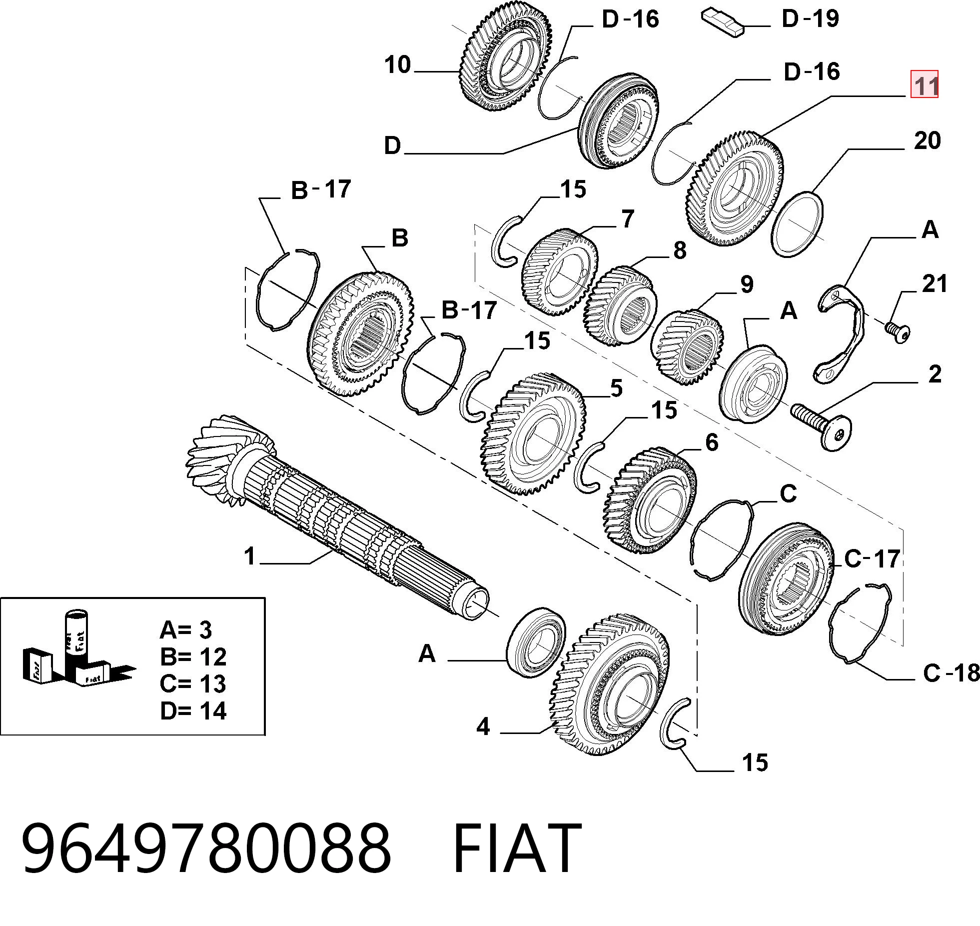 9649780088 Fiat/Alfa/Lancia