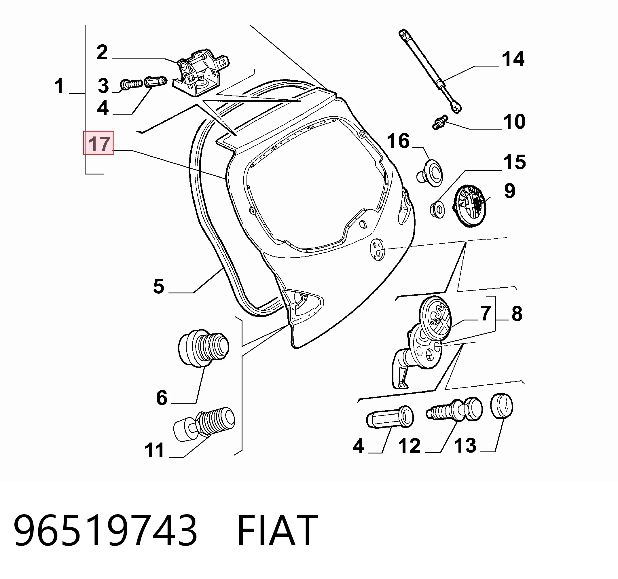 Comprar Puerta trasera Alfa Romeo 147  937