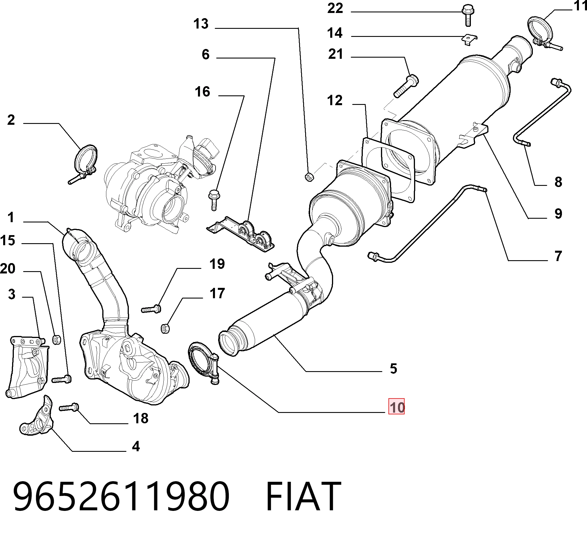 9652611980 Fiat/Alfa/Lancia