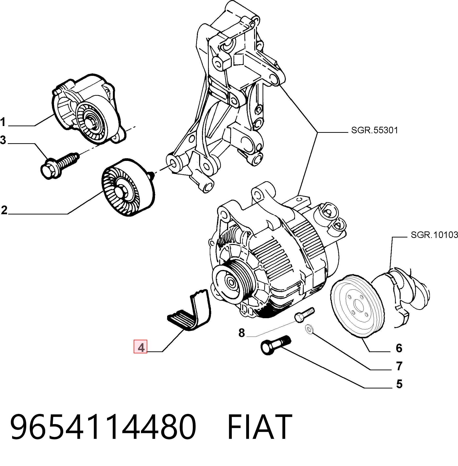 9654114480 Fiat/Alfa/Lancia