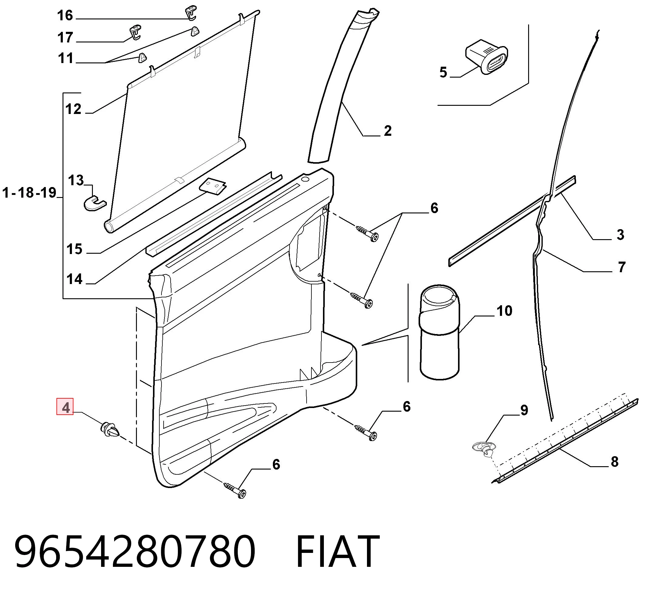 9654280780 Fiat/Alfa/Lancia