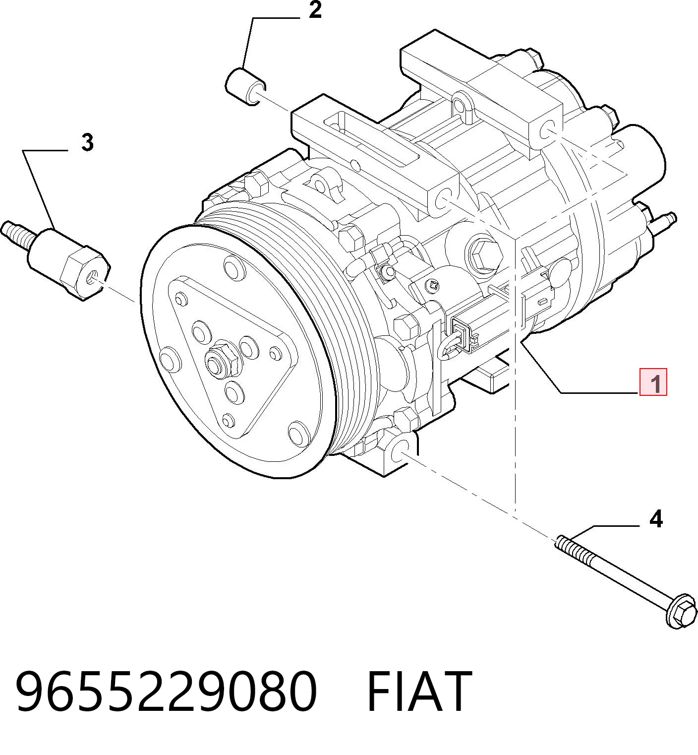 9655229080 Fiat/Alfa/Lancia Compresor climatizador