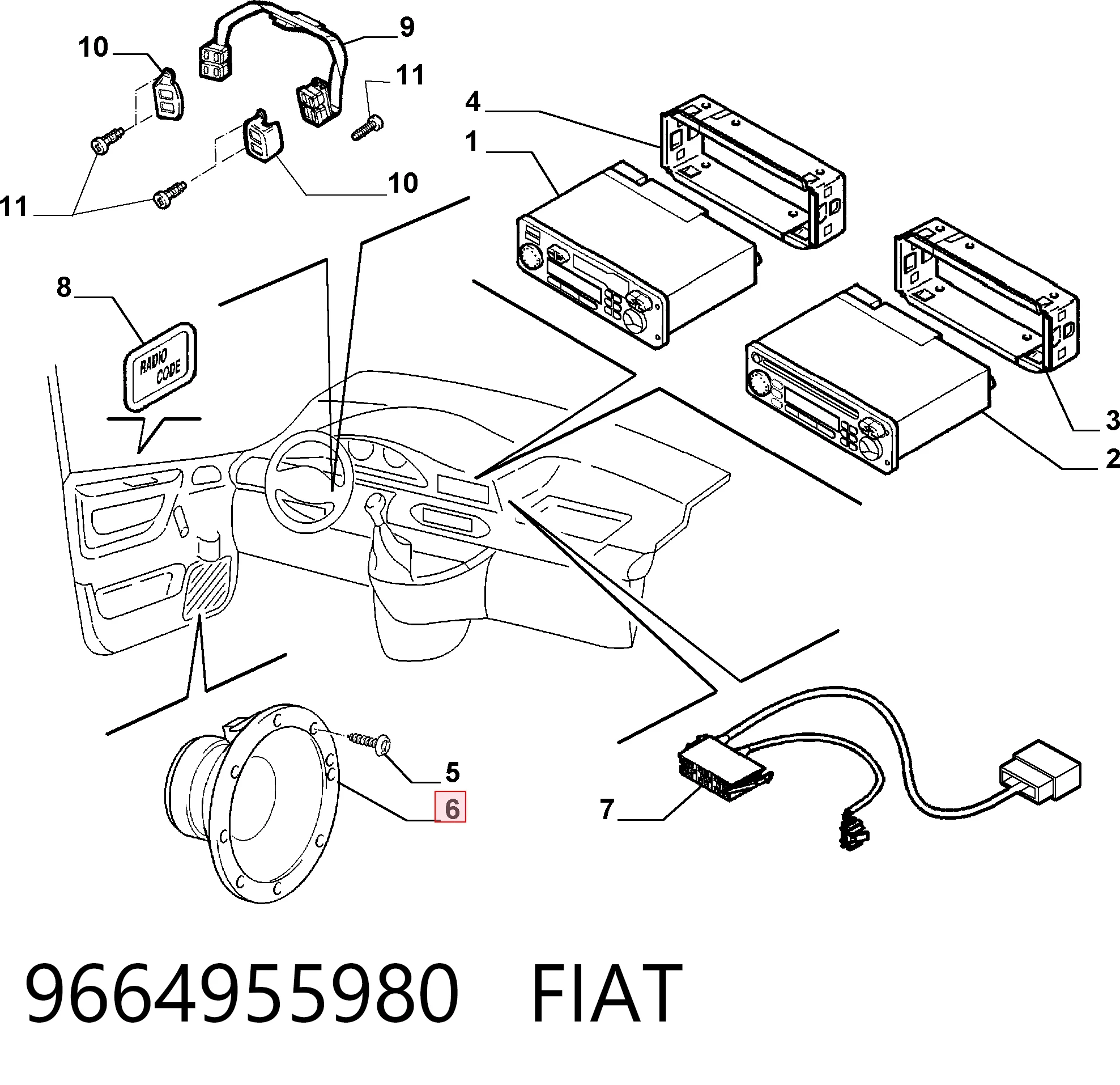 9664955980 Fiat/Alfa/Lancia