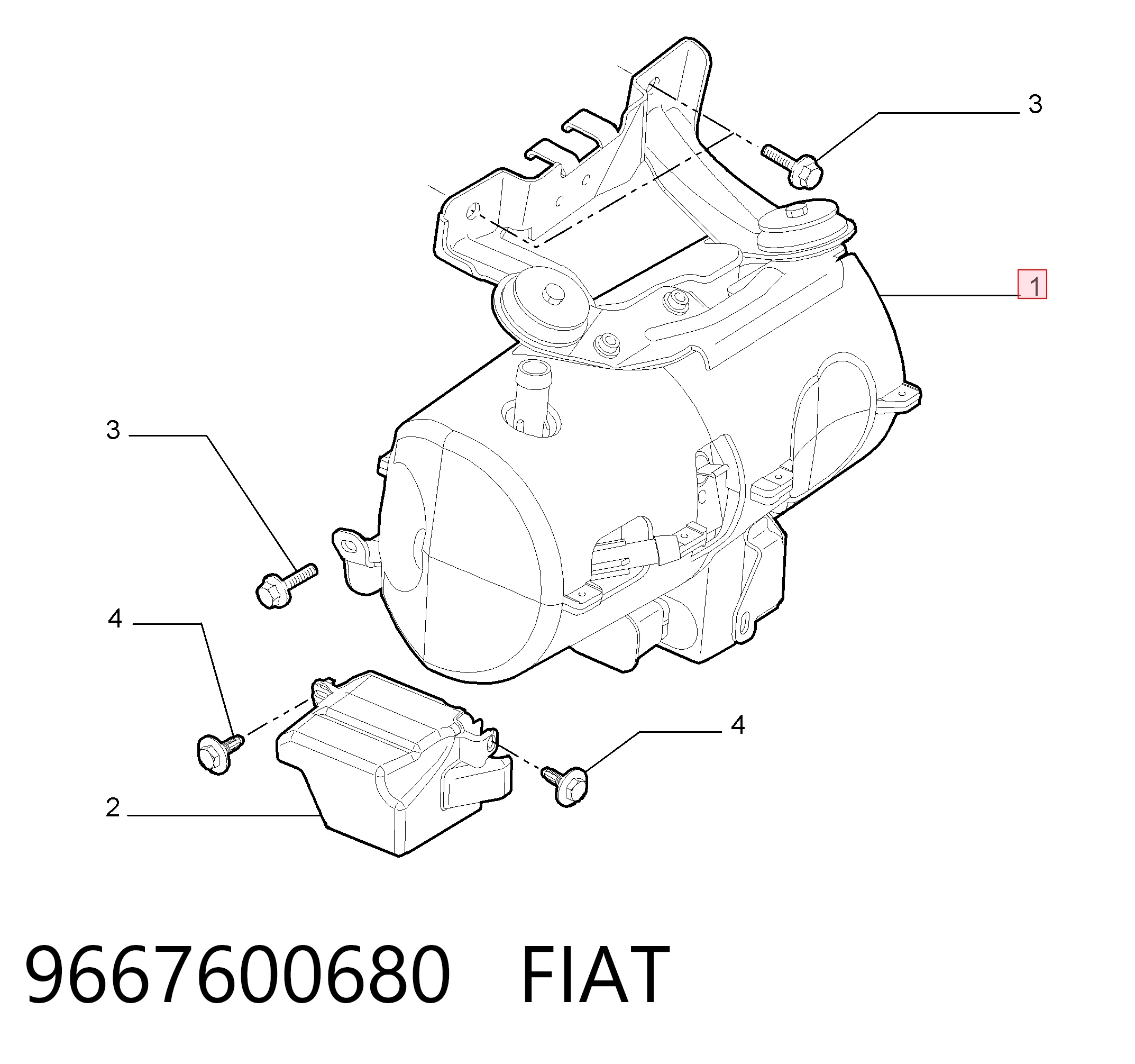 Bomba de dirección asistida 9667600680 FIAT