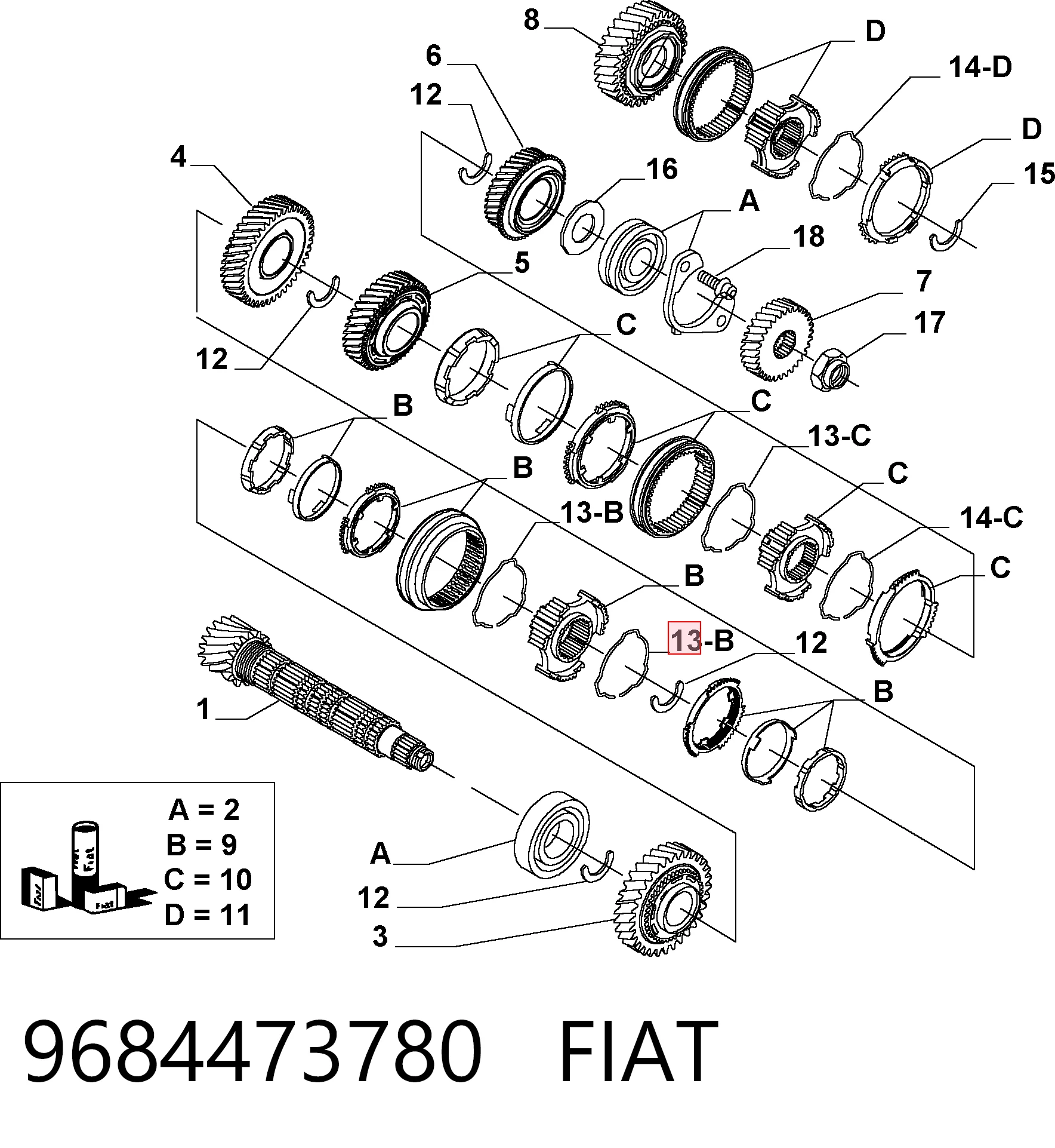 9684473780 Fiat/Alfa/Lancia