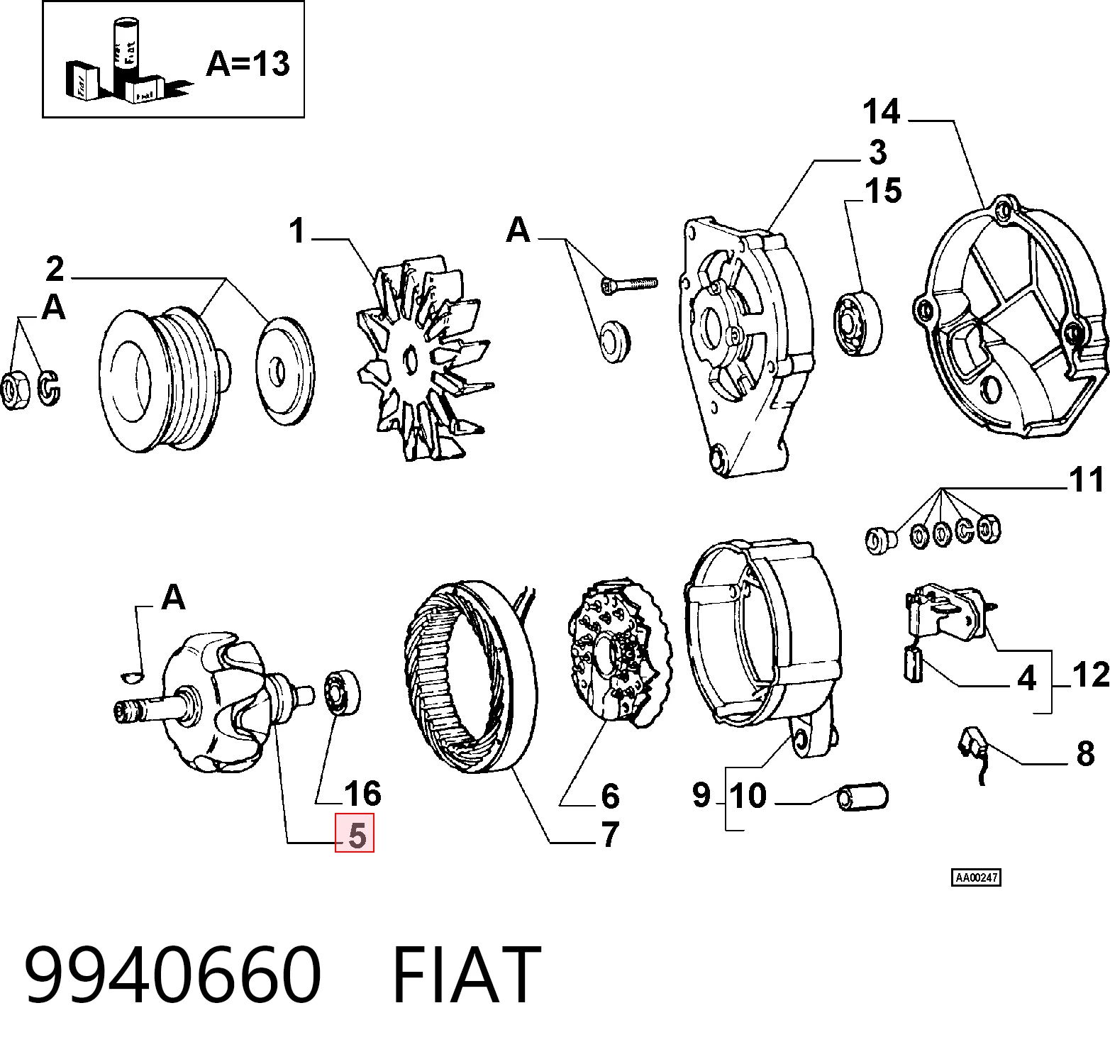 Comprar Rotor del alternador Fiat Ducato I 290