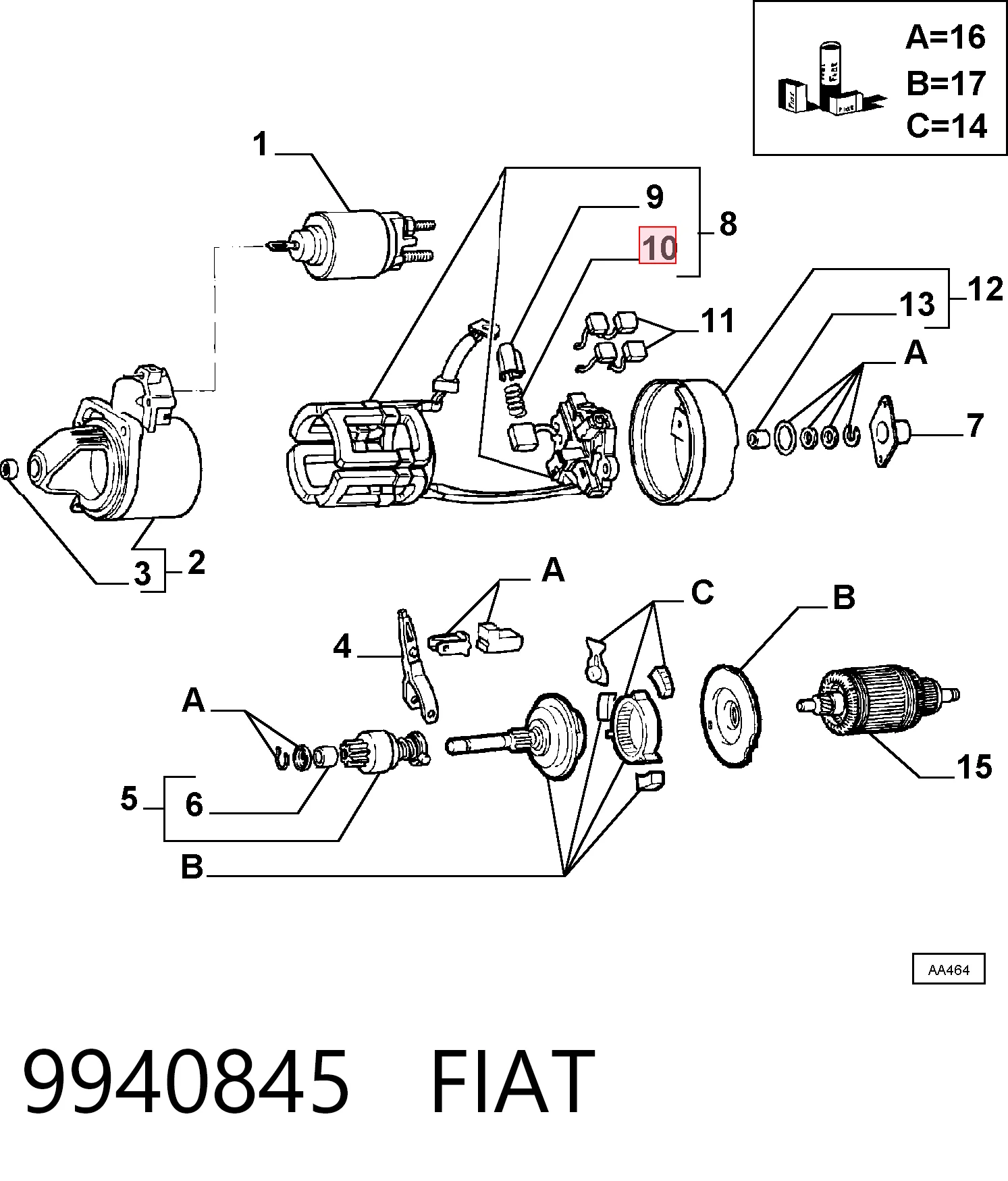 Kit de reparación de motor de arranque Renault Master I furgoneta (T) (1980 - 1998) precio, desde 2,59 EUR